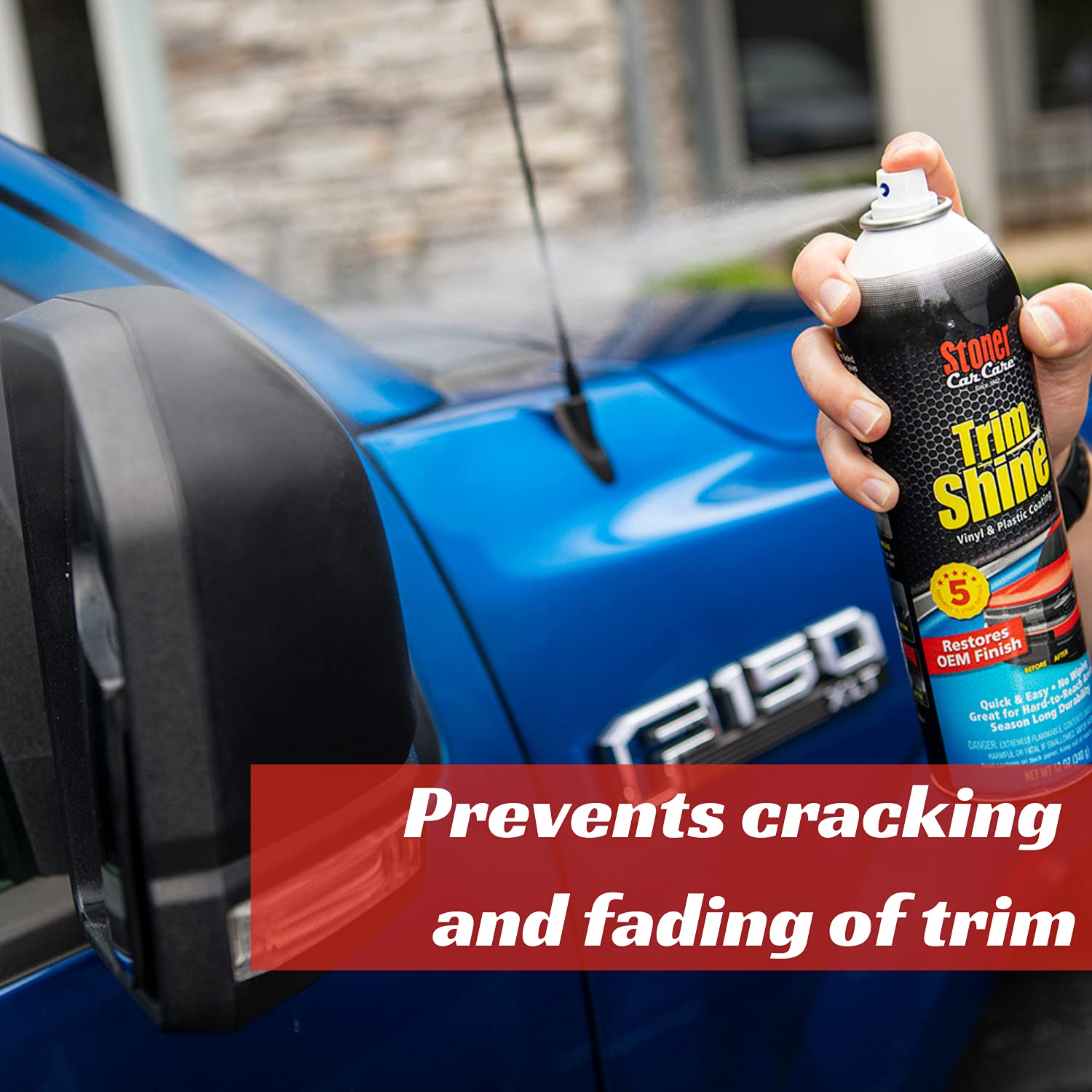 Stoner Car Care 91069 Trim Shine Protectant - 5-Gallon Clear Restores Dull Plastic, Vinyl & Rubber Interior/Exterior