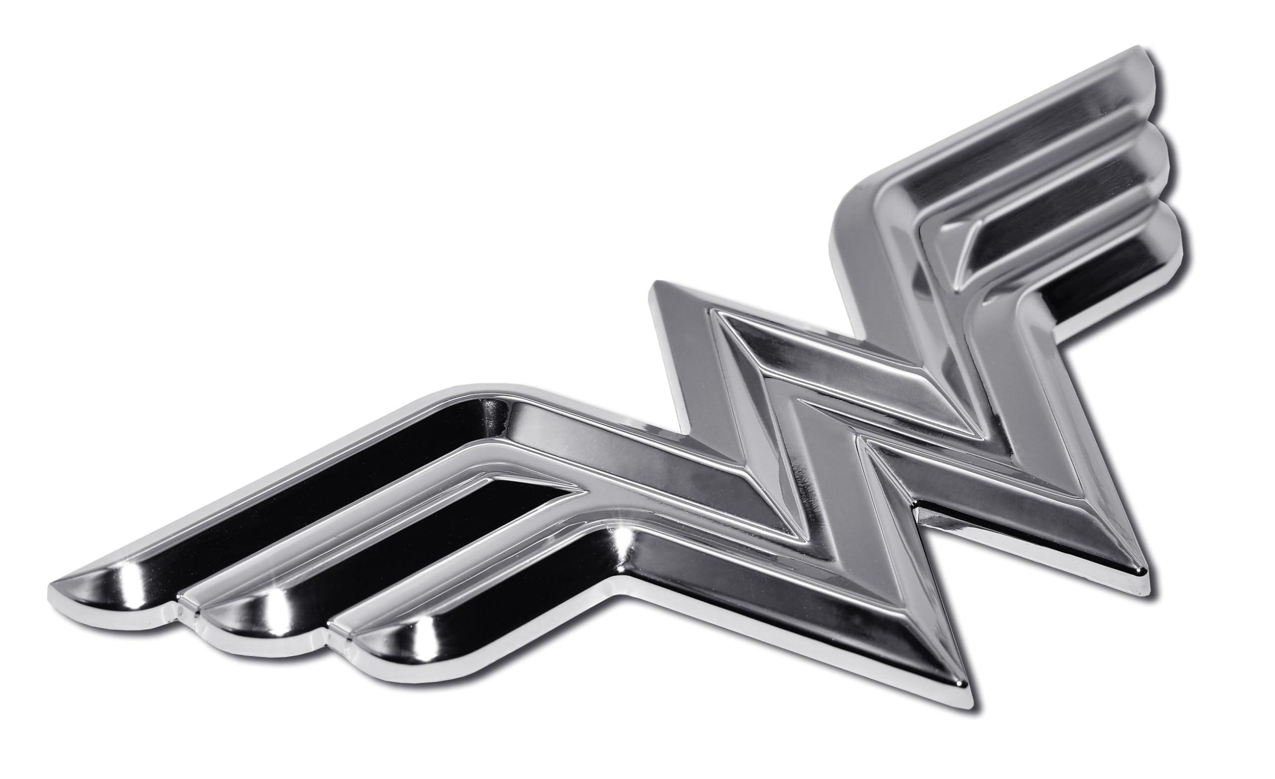 Elektroplate 3D Chrome Wonder Woman Emblem | All Metal, Weatherproof, Universal Fit, 4.25" x 2.0", Model WONDER-3D-C