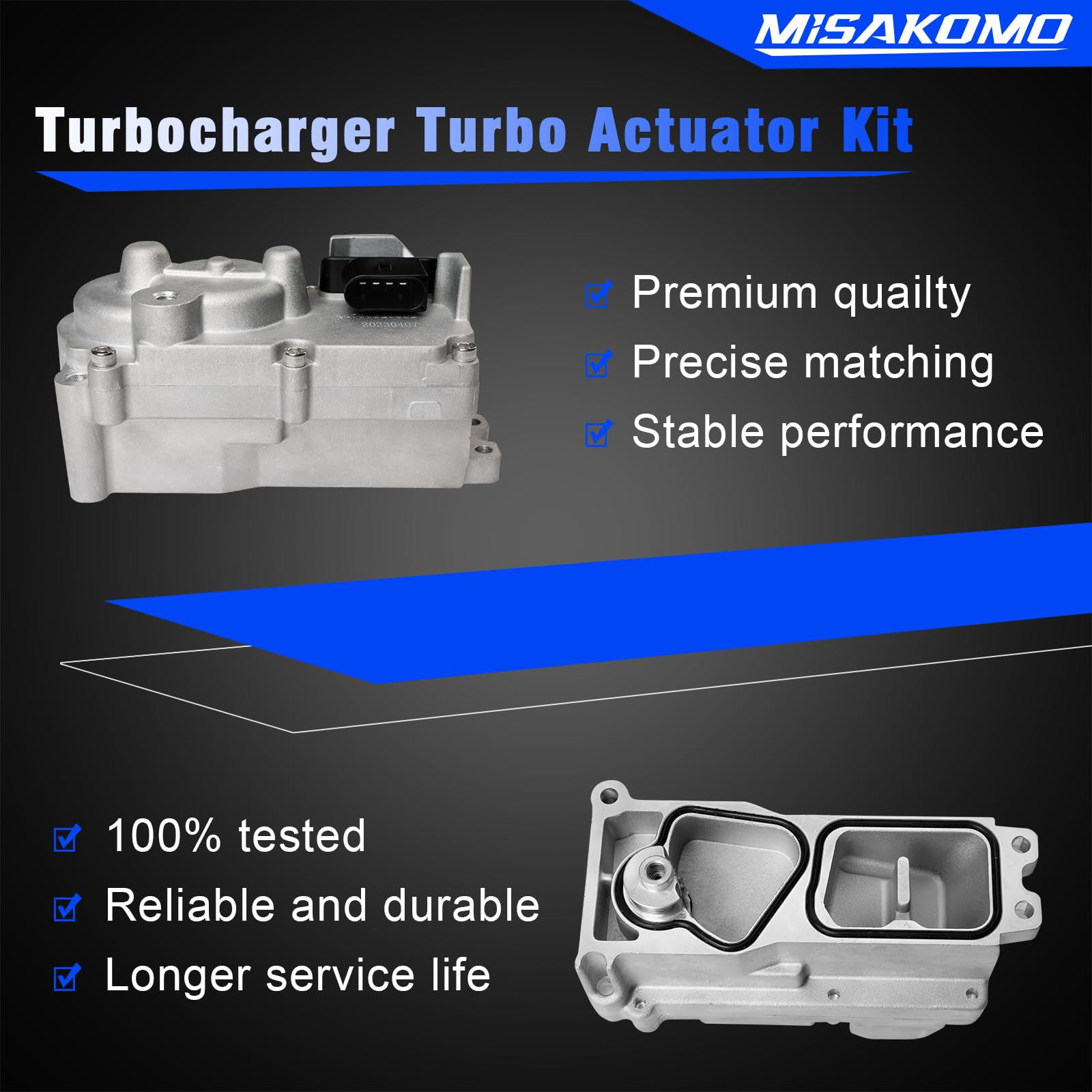 Misakomo Turbocharger Actuator Kit for 13-18 Dodge Ram 2500/3500/4500/5500 6.7L Cummins HE300VG Replacement with Turbine