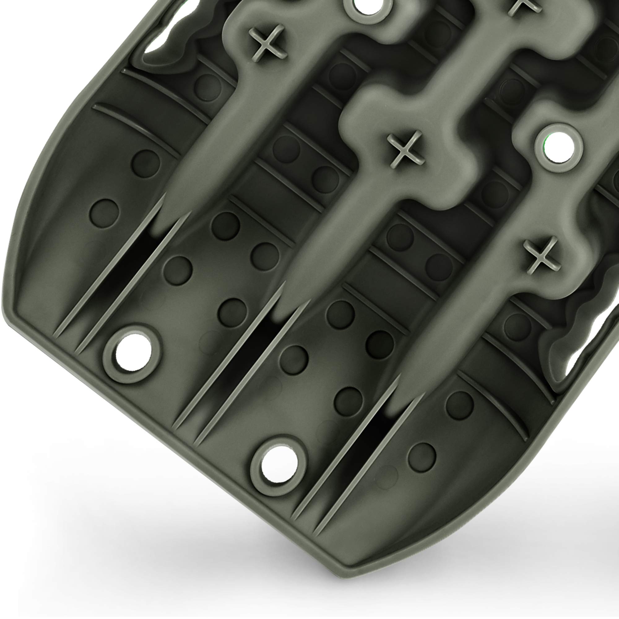 Xpv Auto Traction Boards Recovery Tracks Tire Ladder 4Wd Recovery Mat For 4X4 Offroad Sand Snow Mud Track (Olive)