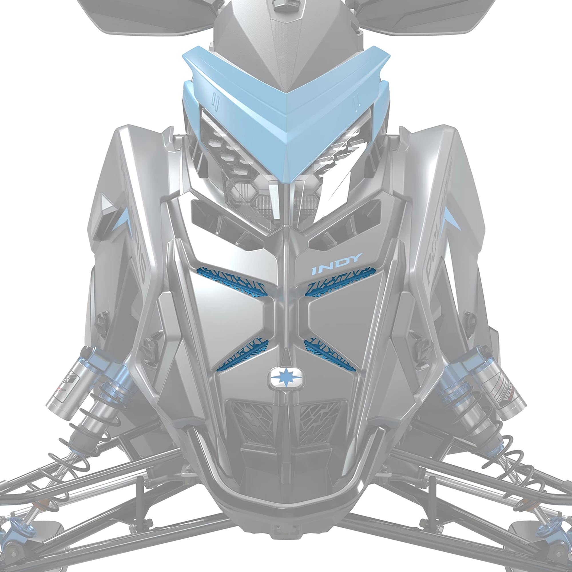 Polaris Snowmobile Matryx Grill Inserts - Blue Color, Durable Design for Enhanced Performance