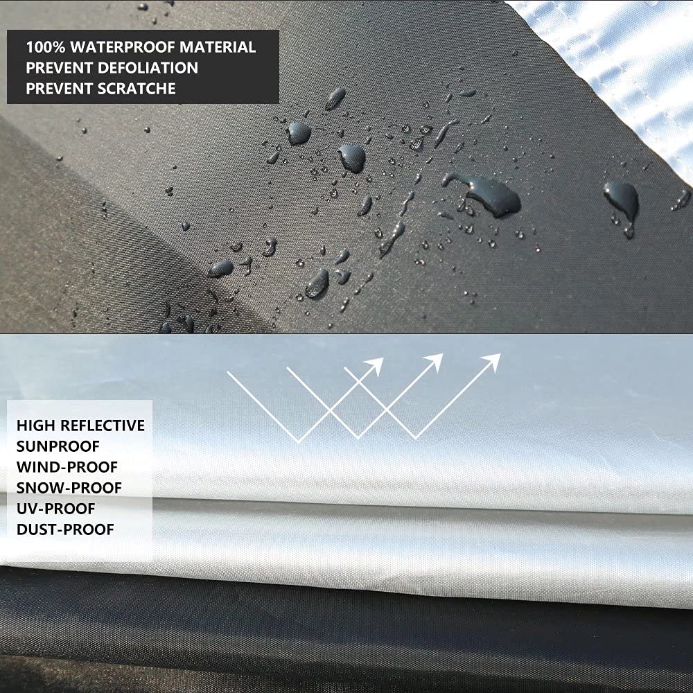 Coverado All Weather Suv Car Cover, Waterproof Sun Uv Snow Wind Protection, Breathable Full Exterior Universal Fit For Suv (170'