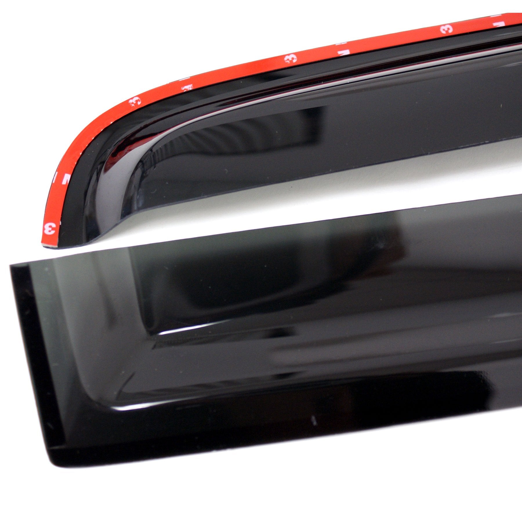 TuningPros WV-189i-2P-2 In-Channel Window Visor Deflector Rain Guard Dark Smoke 2-pc Set