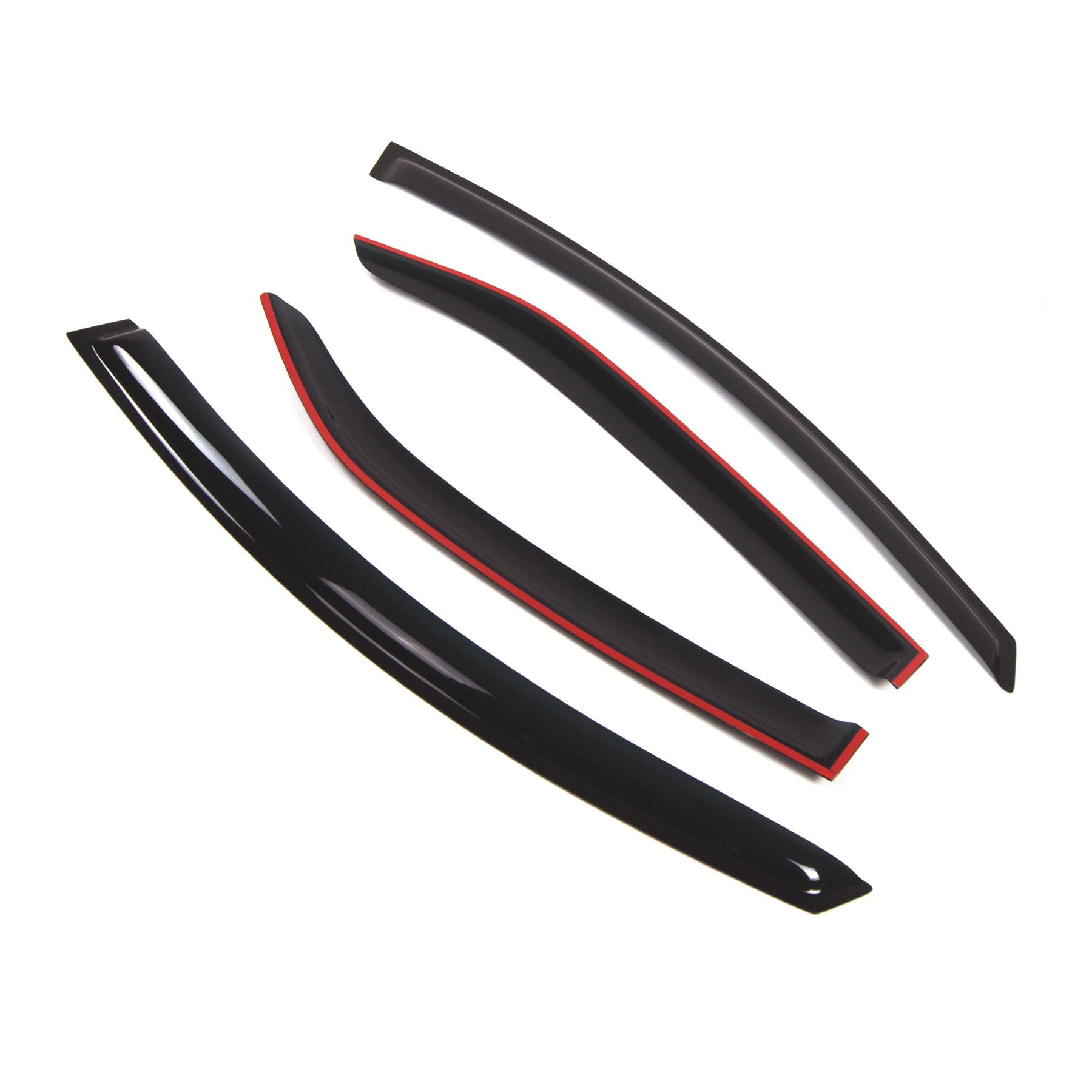 Tuningpros Wd2-279 Dark Smoke 4 Pcs Set Window Visor (Outside Mount) Deflector Rain Guard Compatible With 2009-2013 Kia Forte