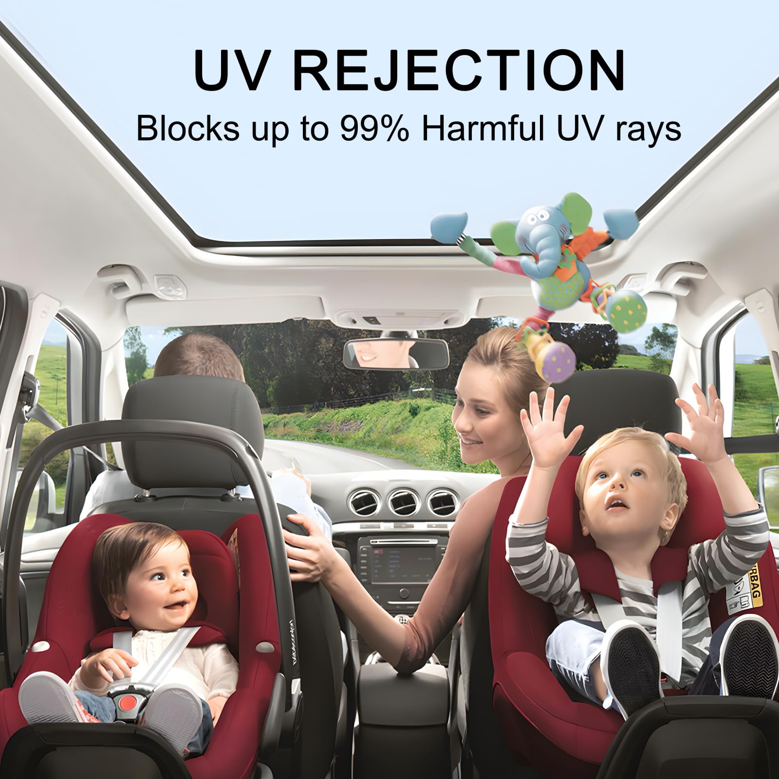 Car Window Tint Film, Automotive Protection Privacy Sun Shade Roll, All Car Side & Rear Windows Tint Film, Heat UV Blocking,Scra