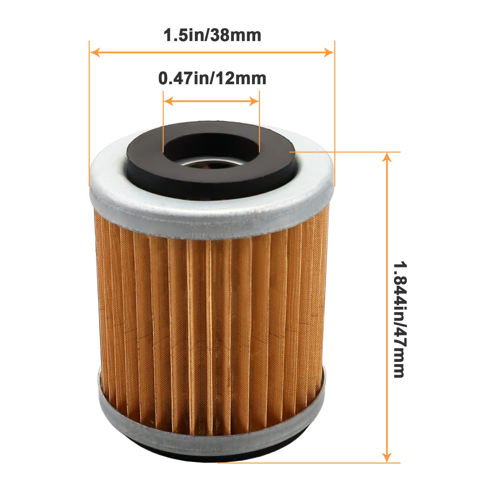 Cyleto Oil Filter For Yamaha Yfm350X Warrior 350 1987-2004 Fm350Fw Big Bear 350 1986-1999 Yfm400 Big Bear 400 1993-2004 Wr426F 2