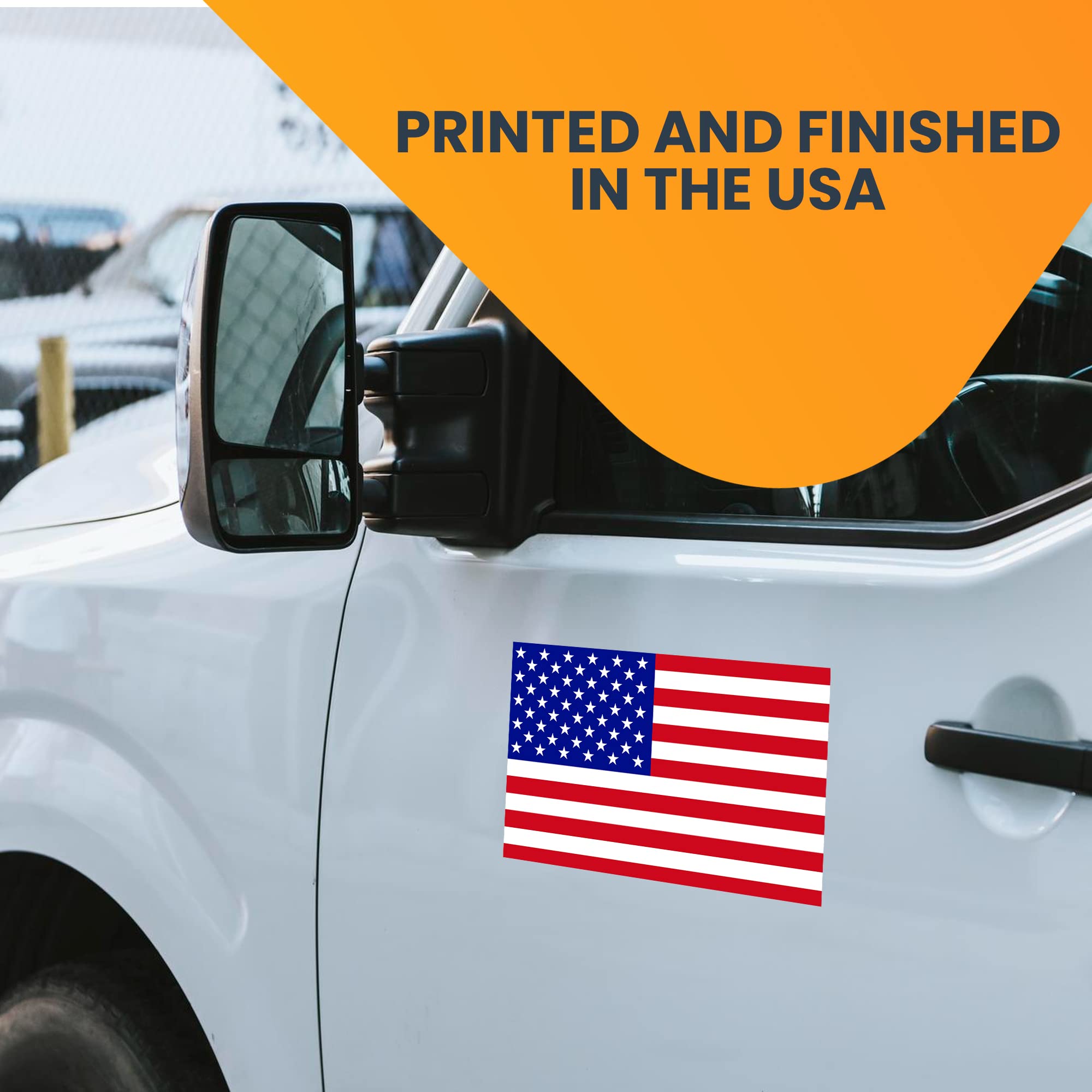 Magnet Me Up American Flag Magnet Decal, 5"x8", Heavy Duty Vinyl for Cars, Trucks, Lockers - Red, White, and Blue, Model 58F-1