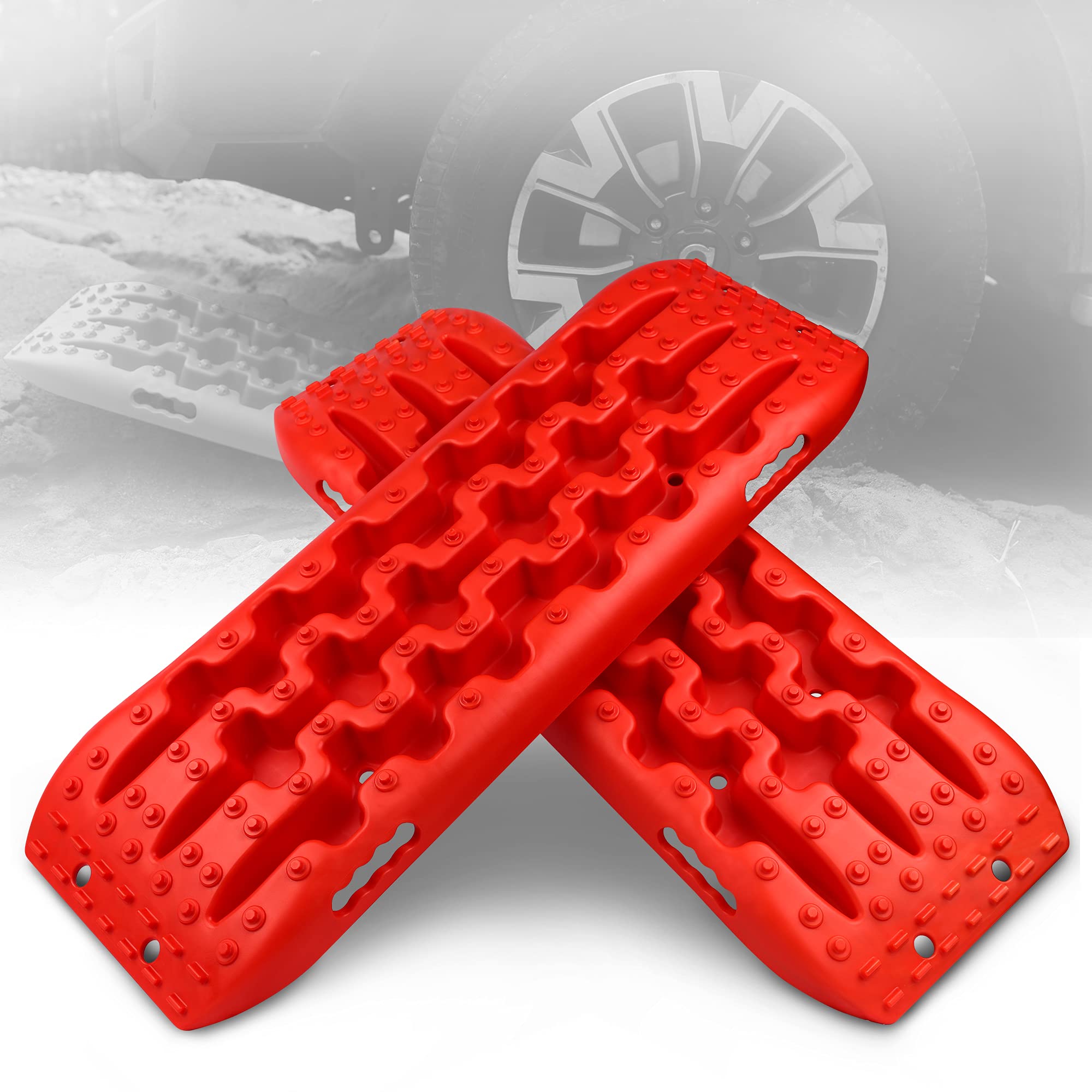 Xpv Auto New Recovery Traction Tracks Tire Ladder For Sand Snow Mud 4Wd Recovery Traction Tracks Mat For 4X4 Offroad Sand Snow M