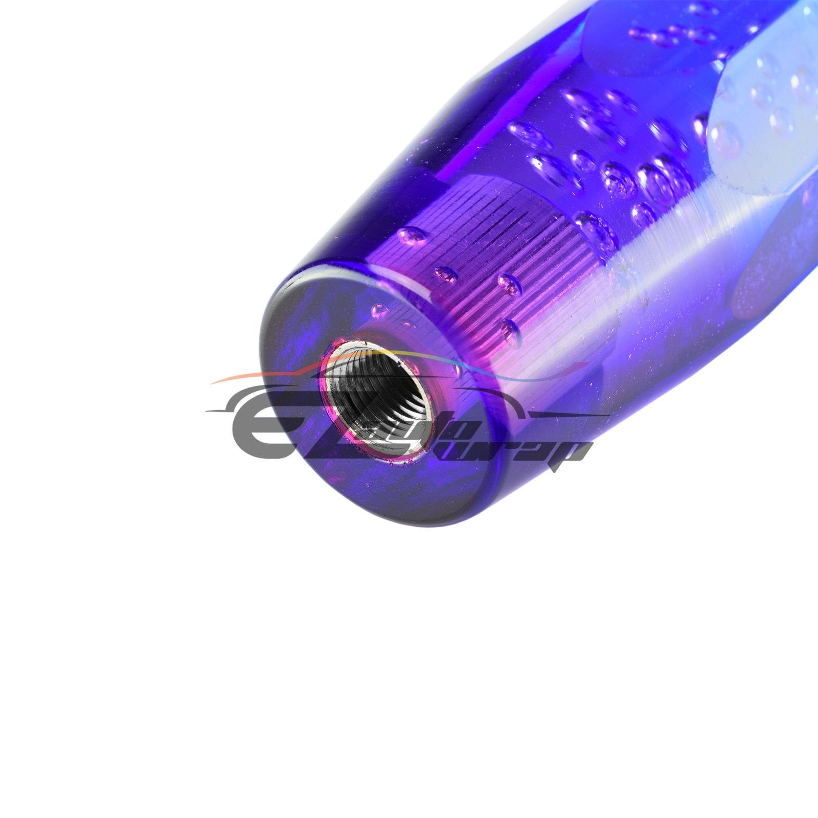 EZAUTO WRAP Shift Knob Stick Crystal Transparent Bubble Purple Blue Throw Gear Shifter 10cm