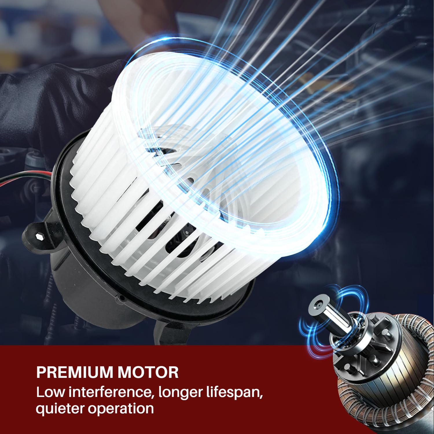 Aspligo Blower Motor Fan Assembly for Porsche Panamera 2010-2016, Model Asp-BM321001