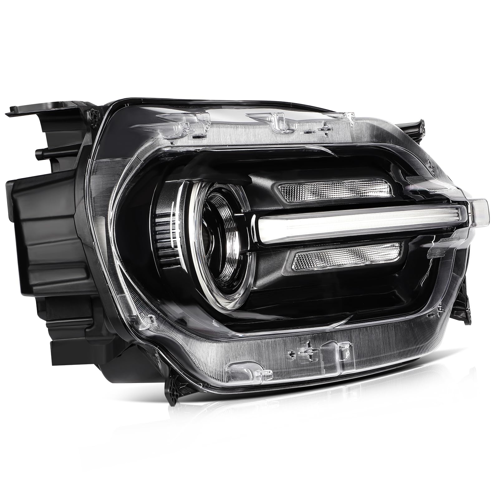 LBRST Headlight Fit 2021-2024 for Bronco Sport Black Housing Clear Reflector Right Headlight Assembly M1PZ13008A