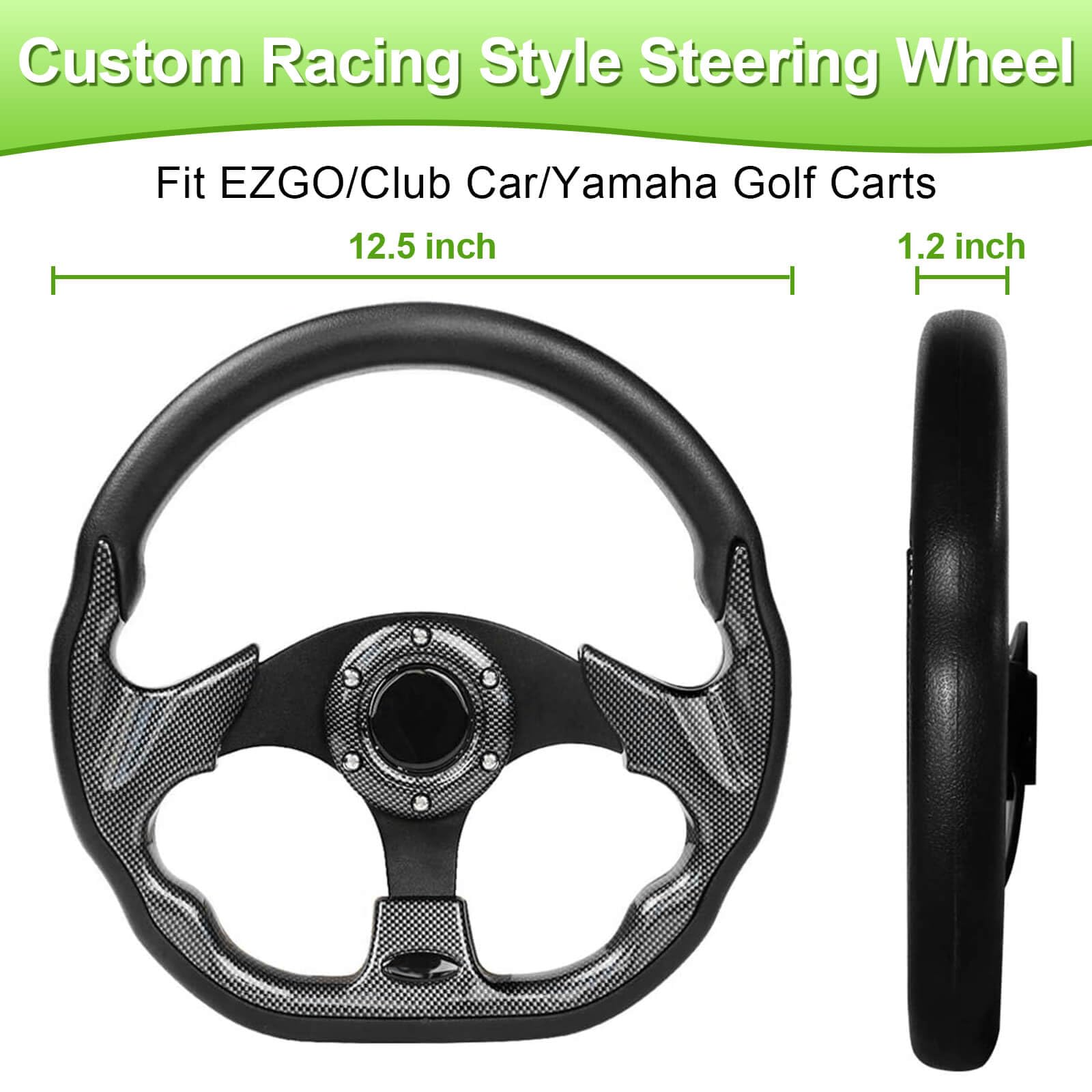 Leapgo Golf Cart Steering Wheel For Ezgo Club Car Yamaha Universal Steering Wheel Ezgo Steering Wheel Club Car Cool Racing Style