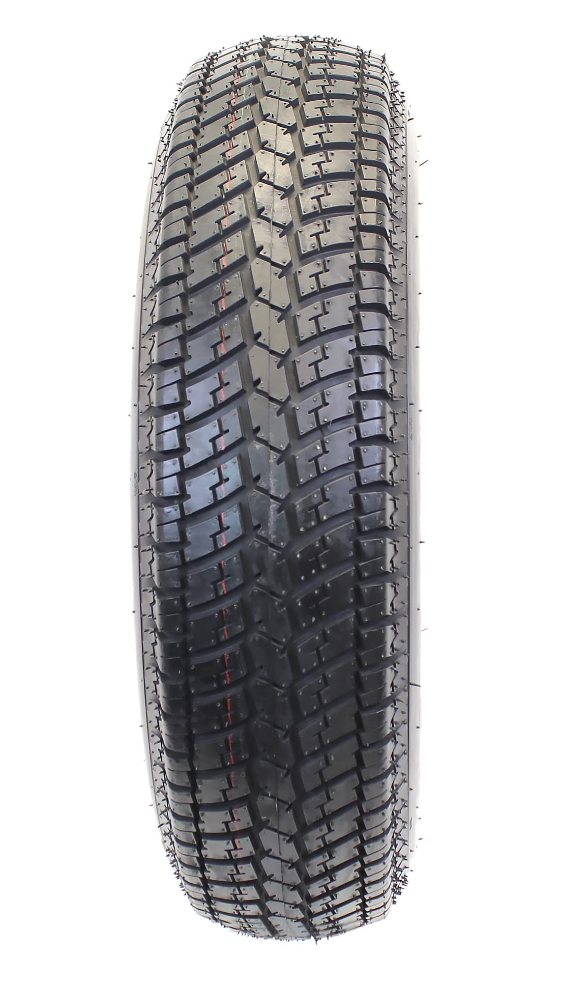 Ecustomrim 2-Pack Trailer Tire On Black Wheel Modular Rim St205/75D15 Load Range C 5 Lug On 4.5-2 Year Warranty W/Free Roadside