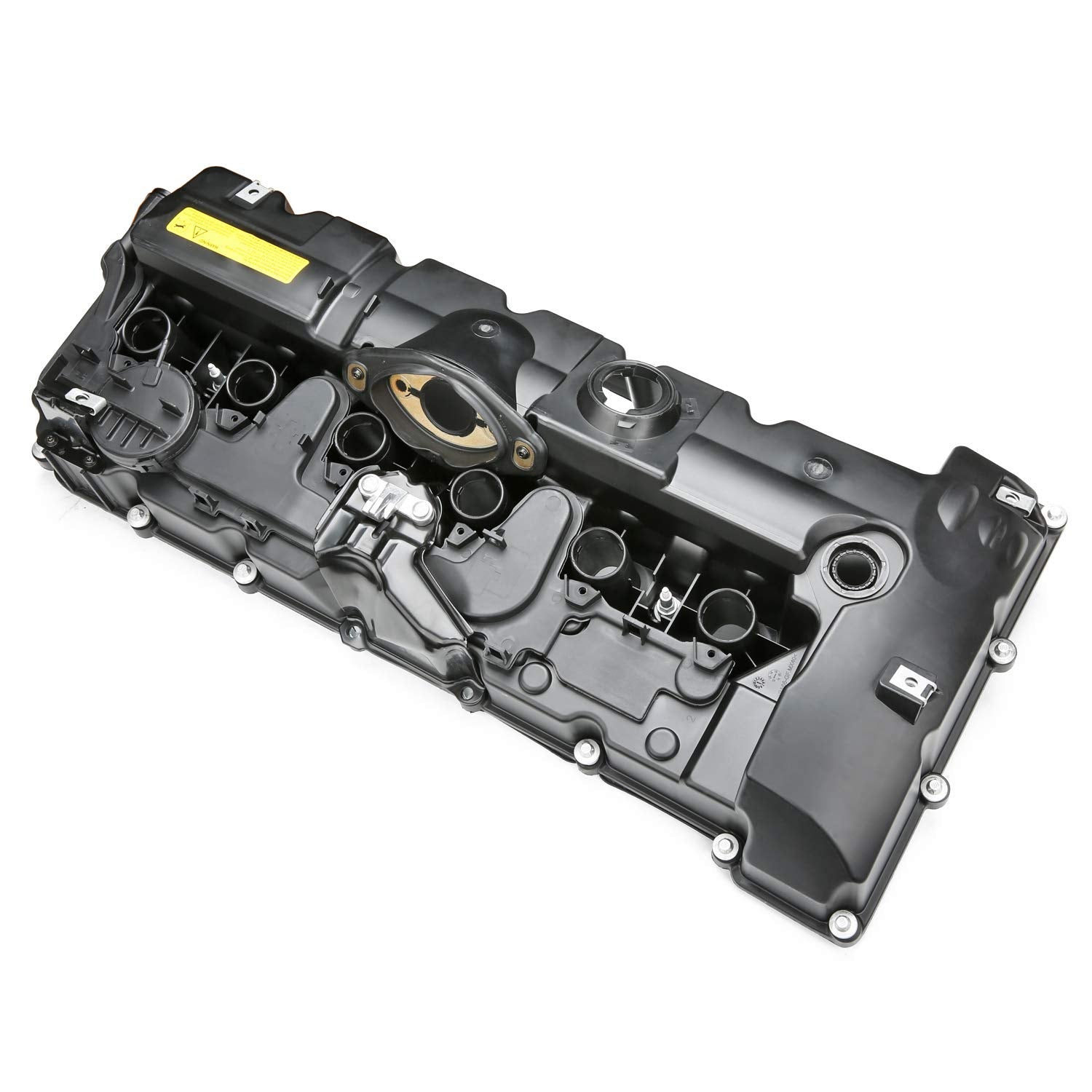 MITZONE N52 Engine Valve Cover Kit with Oil Cap & PCV Hose, Plastic, Model 004-065-A, Compatible with BMW E82, E9X, E60, E70,