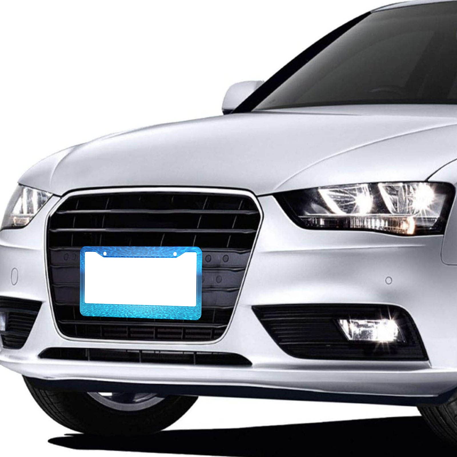 HOSNYE Underwater License Plate Frame Ocean Bottom and Surface Deep Sea Metal License Plate Cover Front Plates Frames Car Tag Fr