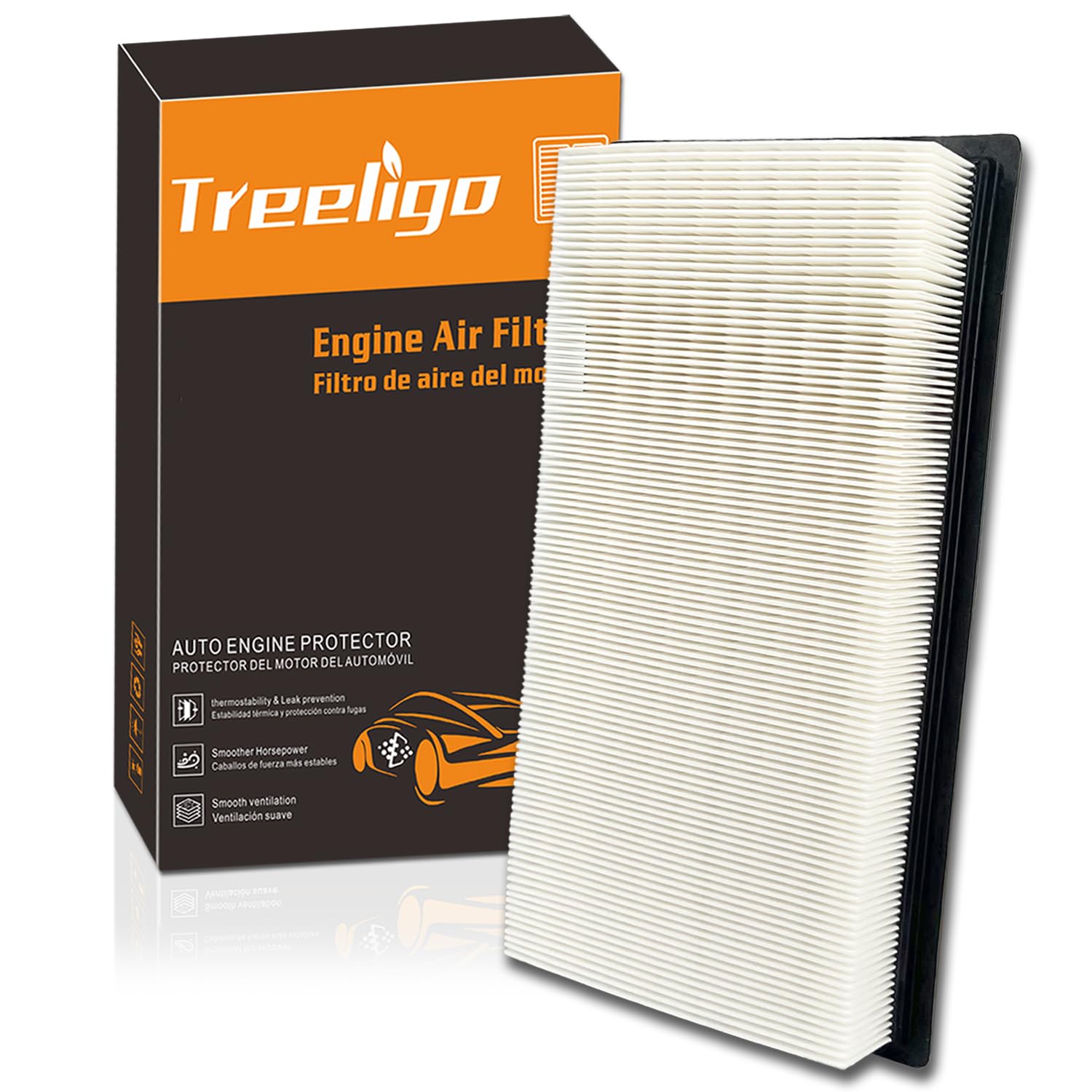 Treeligo CA10242 Engine Air Filter, Replacement for Explorer Gas 2011-2019 2021-2023 Edge L4 2.0L 2012-2014 V6 3.5/3.7L 2007-201