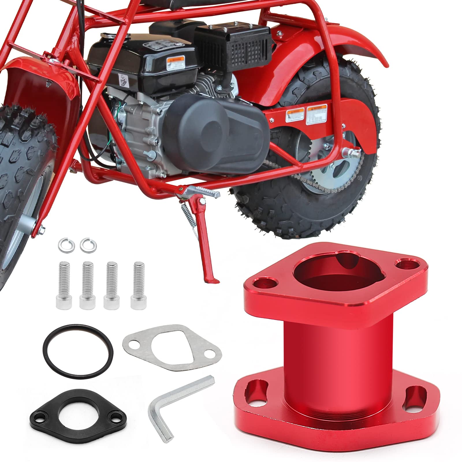 Go Kart Performance Racing Intake Manifold Vm22 Red Connector Is For Predator 212Cc Coleman For Honda Ct200U Gx160 Gx200 6.5Hp O