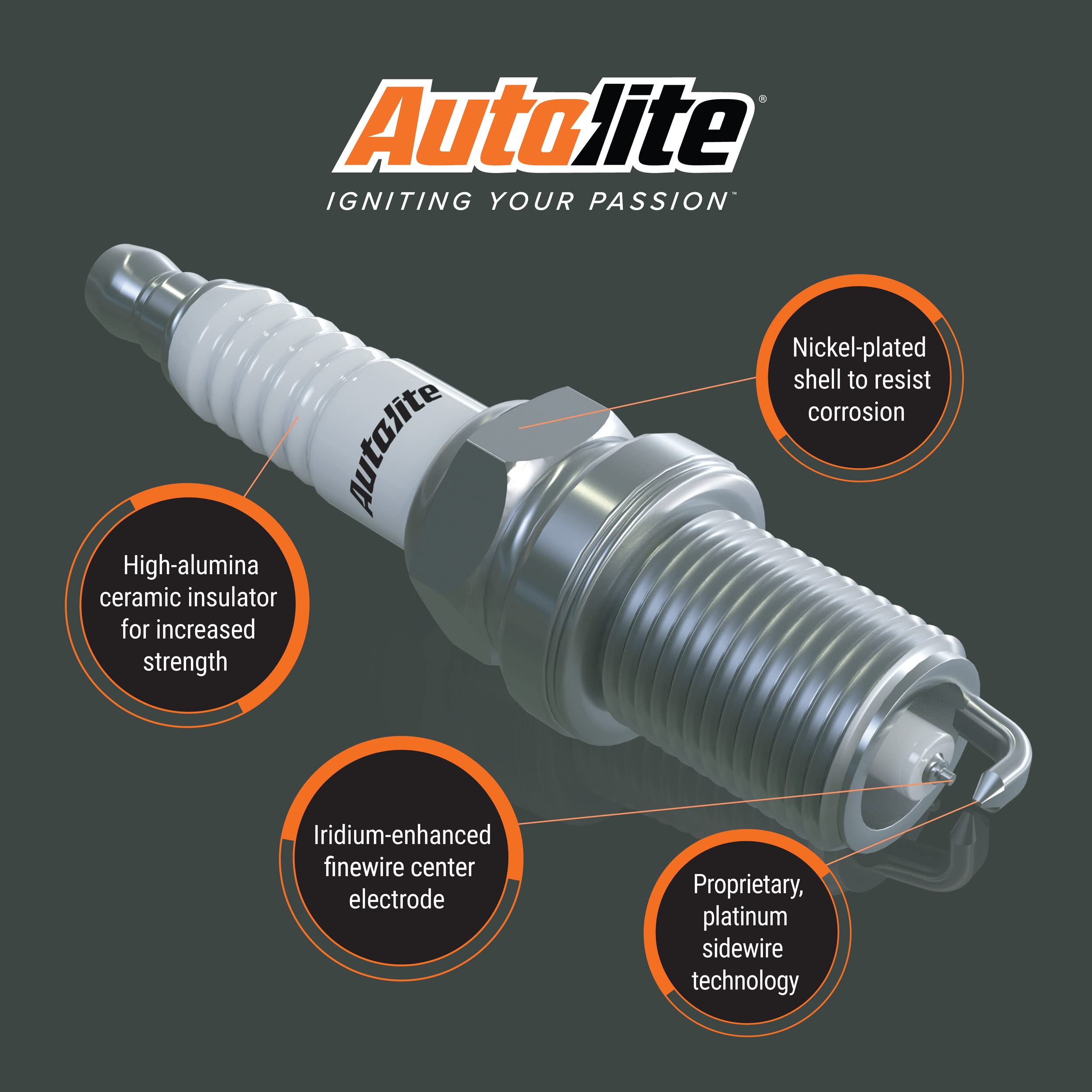 Autolite Iridium Xp Automotive Replacement Spark Plugs, Xp5263 (4 Pack)