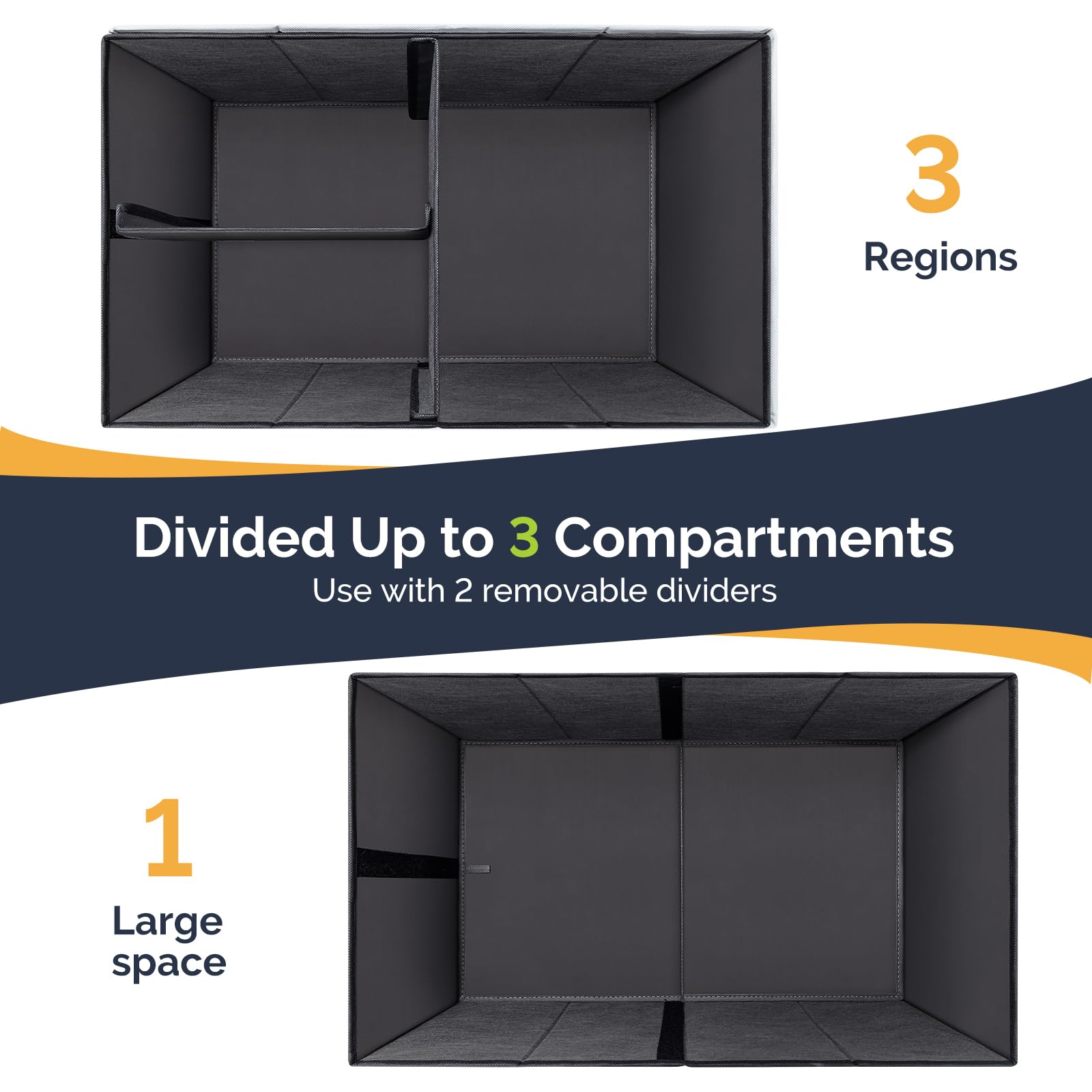 Miu Color Trunk Organizer For Suv (Dark Gray, Standard)