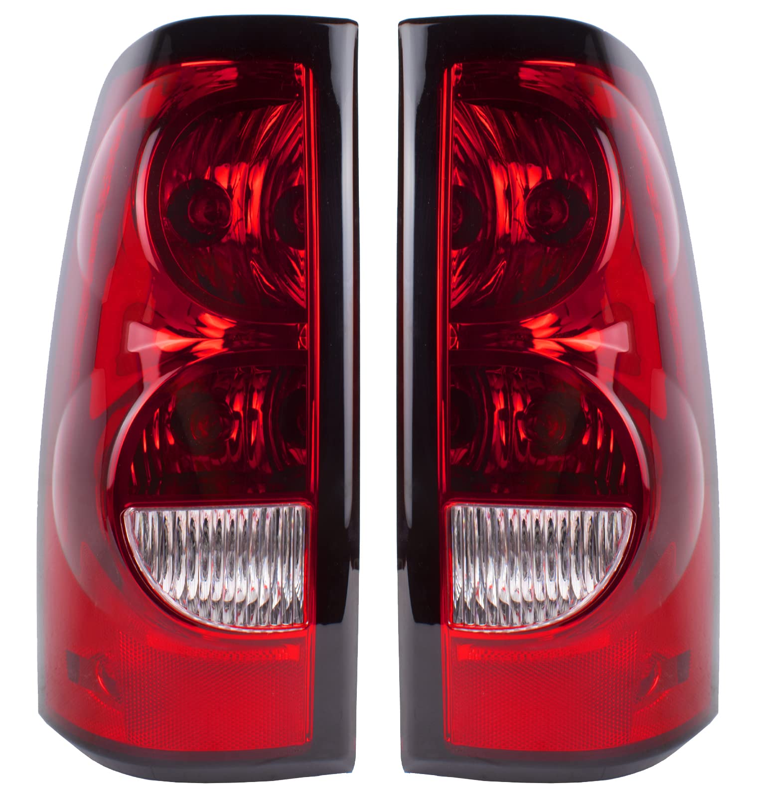 Boine Compatible With 2003 2004 2005 2006 Chevy Silverado 1500 2500 3500 Driver And Passenger Side Tail Light - Bulb And Harness