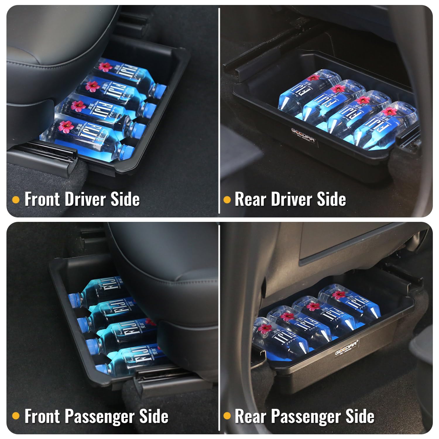 Geedar Under Seat Storage Box Organizer For Tesla Model Y 2025 Refresh (Juniper) - Front Section, New Model Y 2025 Hidden Storag