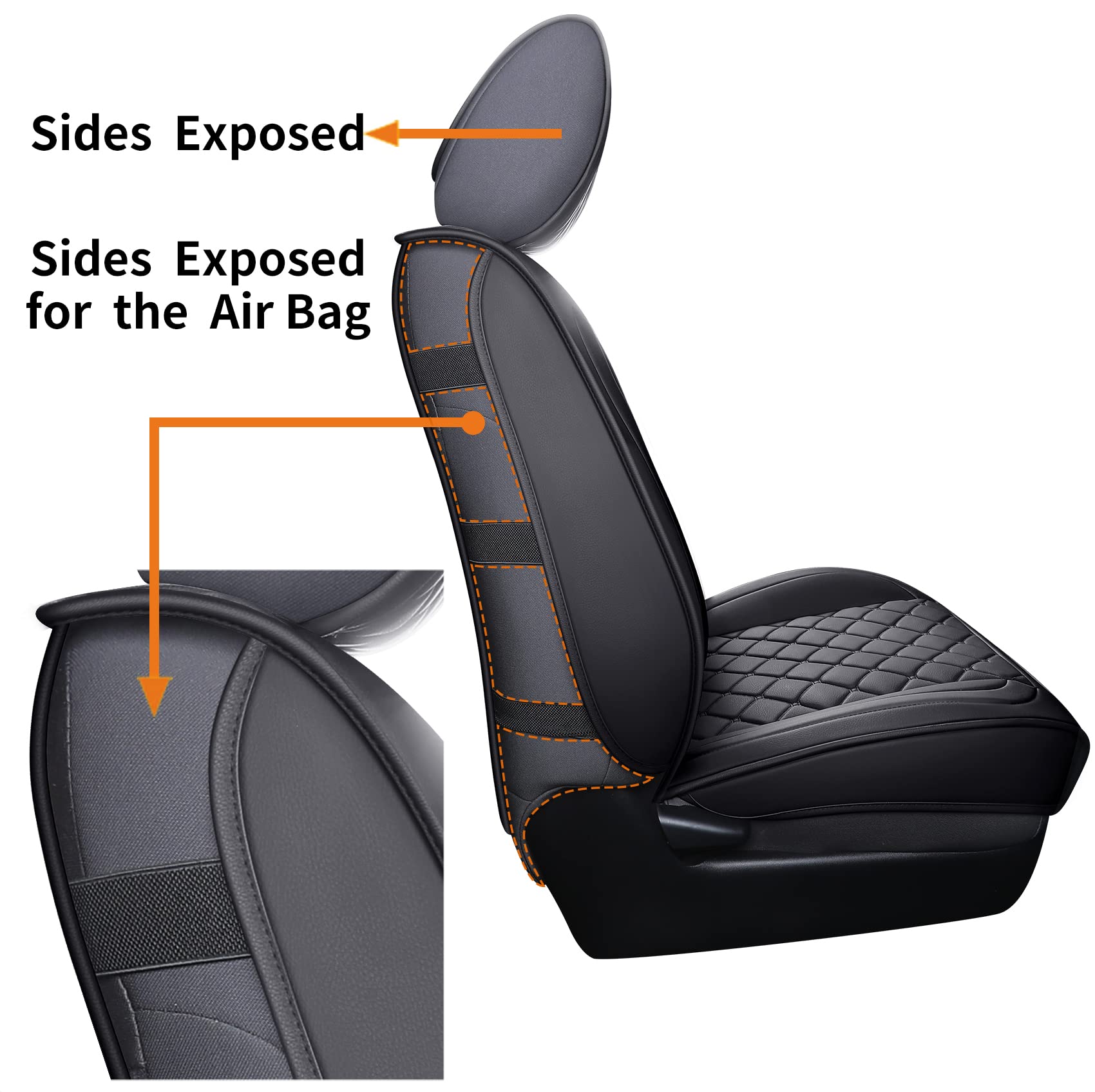 Tomatoman Tacoma Seat Covers Customized For 2005-2023 Sport Extended Sr V6 Pickup Limited, Waterproof Faux Leather Cushions(Full