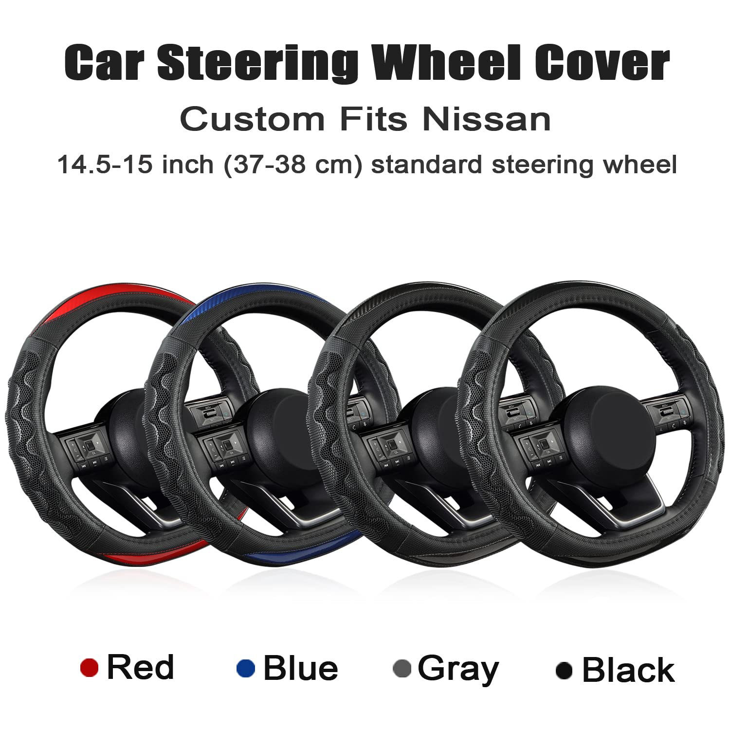 Giant Panda Steering Wheel Cover For Nissan Altima Rogue - Car Steering Wheel Cover For Nissan D Shape(Blue-D-Shaped)