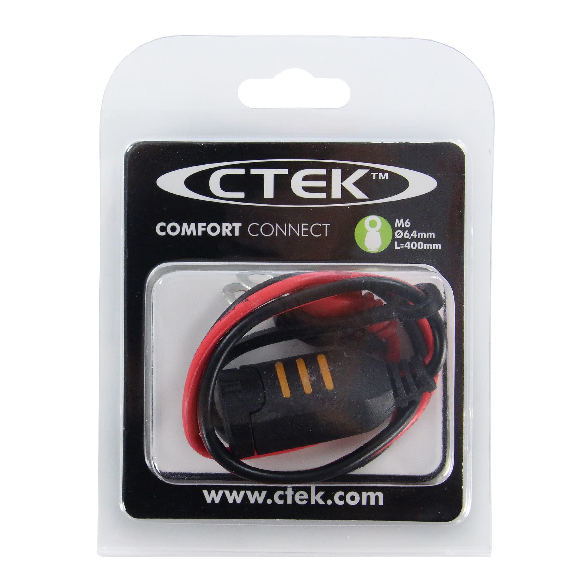 CTEK Comfort Connect 1/4" Eyelet for M6 Batteries, Black, Model 56-260, Plastic Material