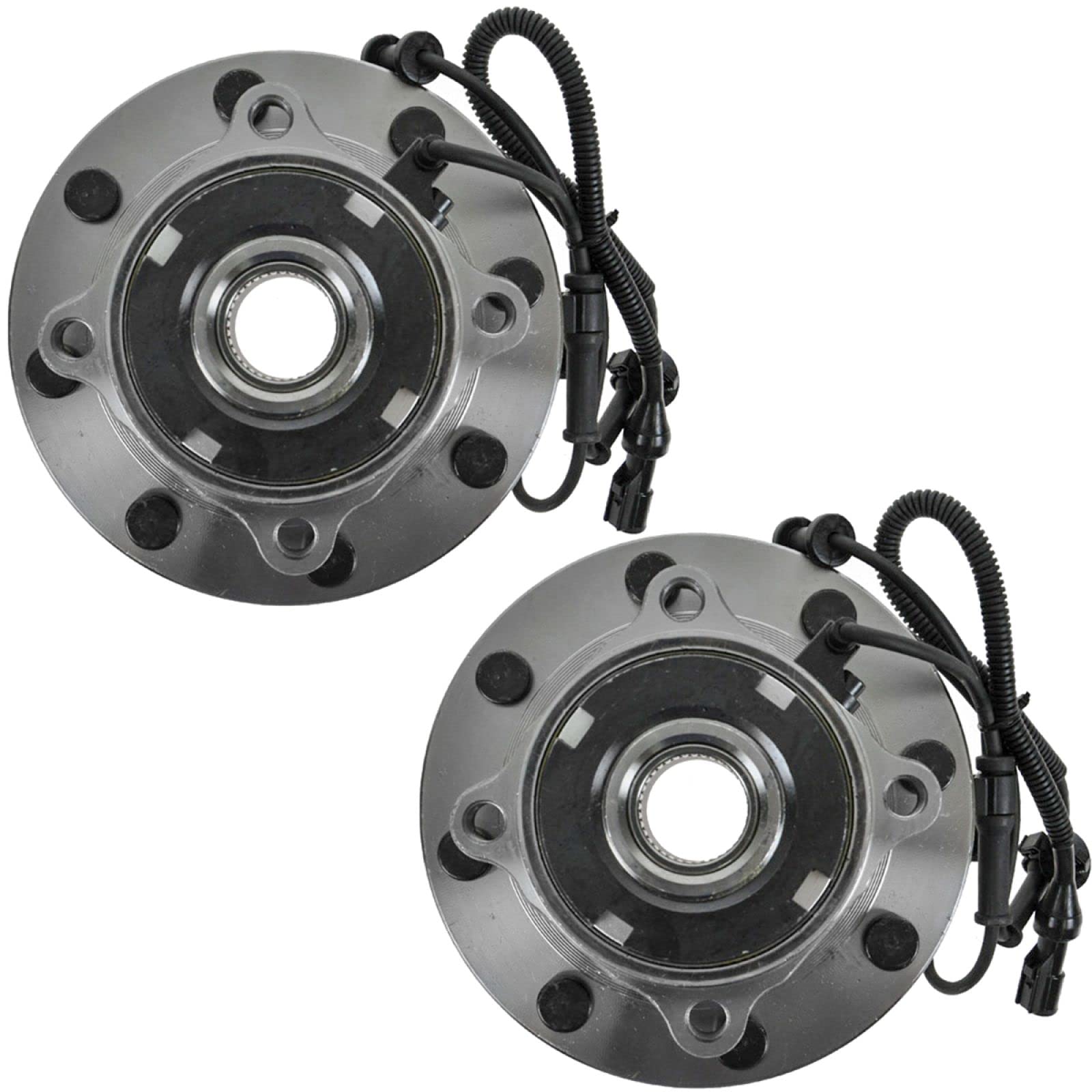 Trq Front Wheel Hub Bearings Assembly Set Compatible With 1999-2004 Ford F-350 Super Duty 2000-2004 F-450 Super Duty F-550 Super
