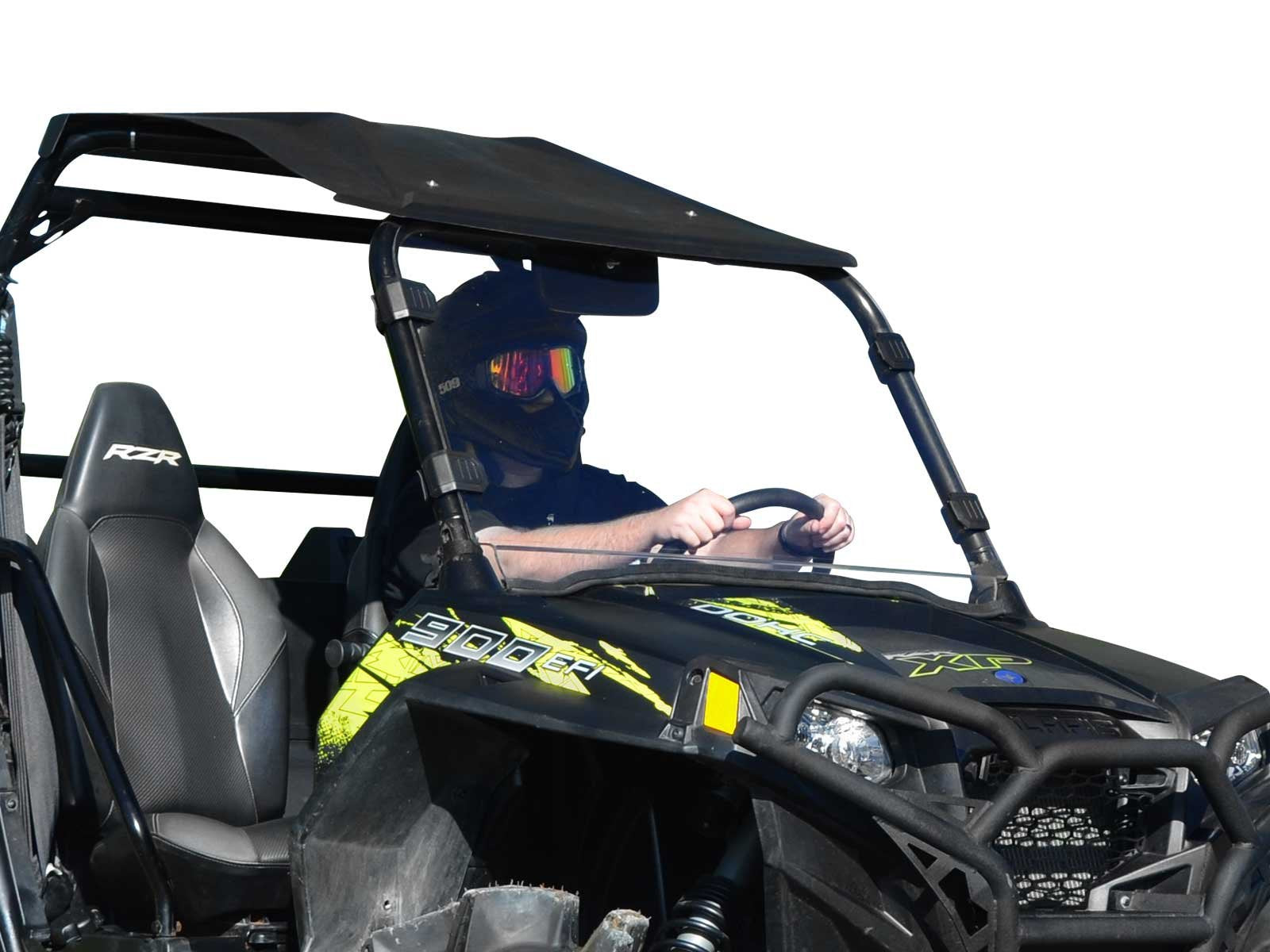 Superatv Heavy Duty Clear Full Windshield For 2008+ Polaris Rzr 800 / S 800 / 4 800 / Xp 900 / Xp 4 900 / 570 / 570 S (See Fitme