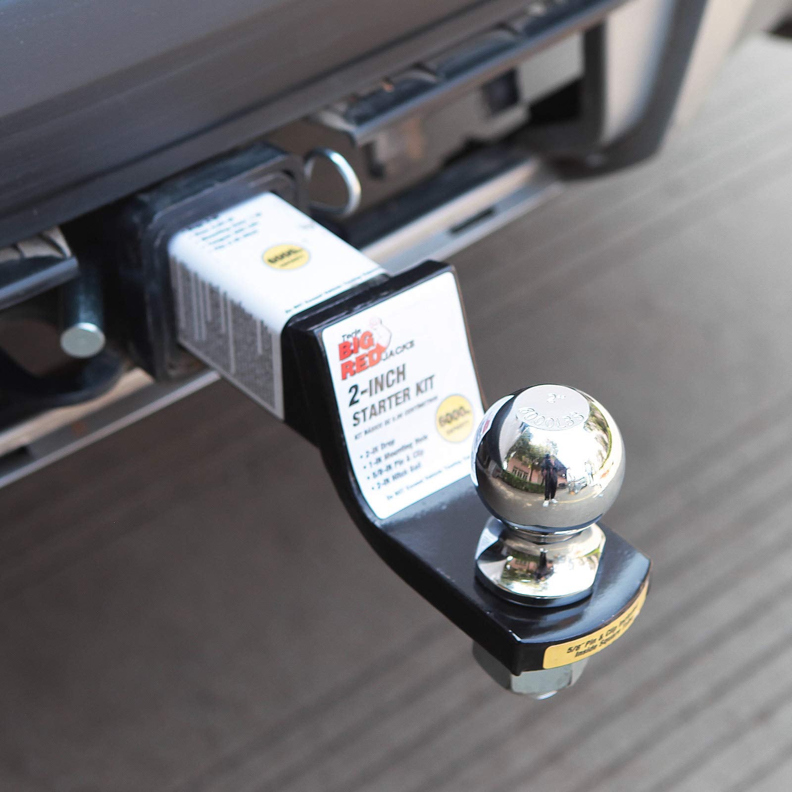 Big Red Atrly2019R Torin Trailer Hitch Ball, 2 Inch Diameter, 1.75 Ton (3,500 Lbs), 3/4 X 1-3/4-Inch Shank, White