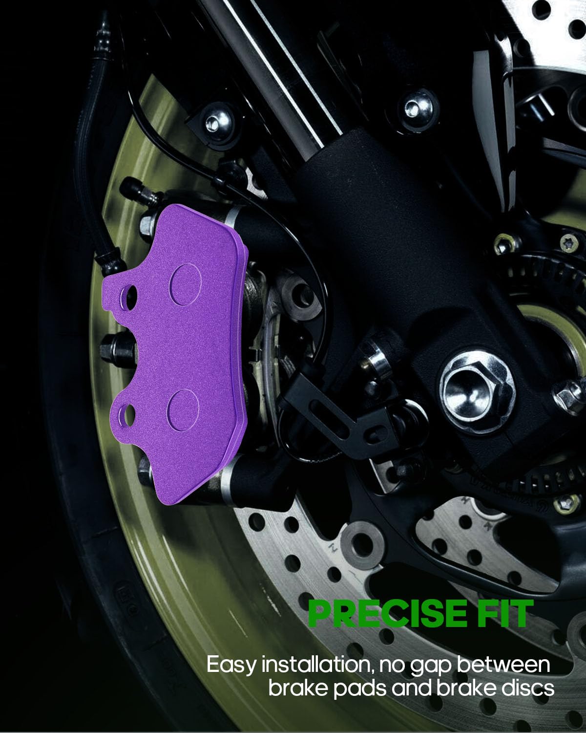 Scitoo Carbon Fiber Brake Pads Fit For 00 01-04 Dyna, 01-06 For Fatboy, 00 01-03 05 Heritage/Night, 00-02 Softail