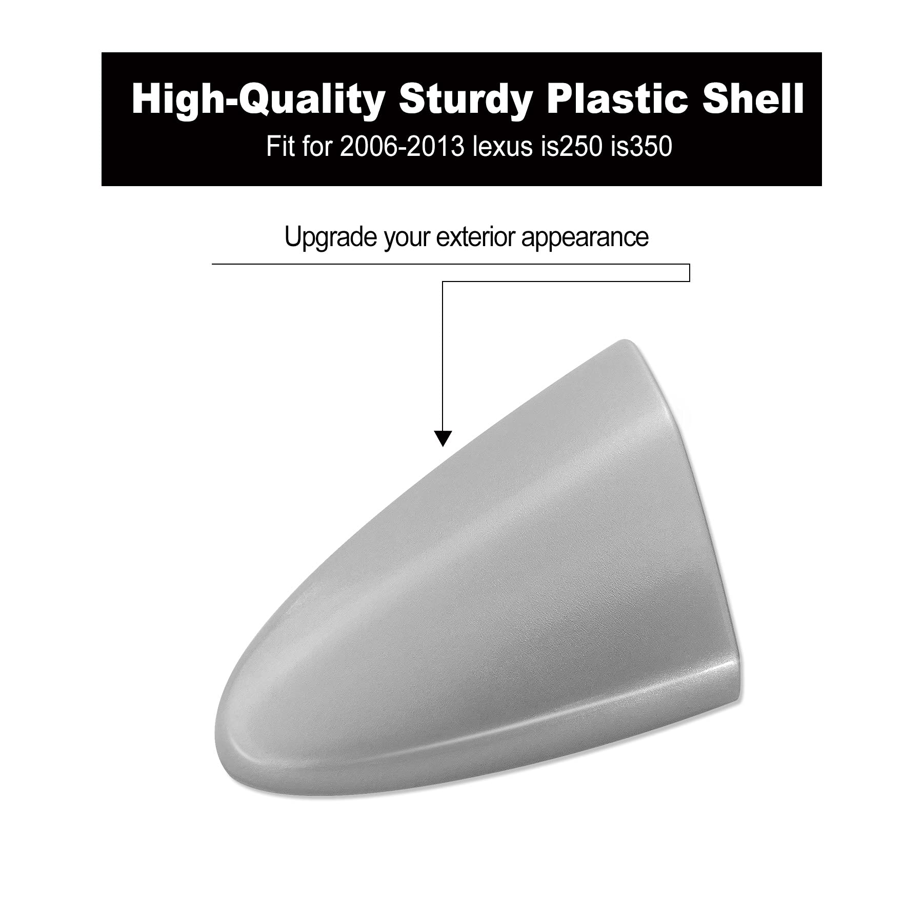 AUGREX Door Handle Cover Fit for Lexus IS350 2.5L 3.5L 2006-2013, Fit for Lexus is F 5.0L 2008-2013, Exterior Chrome Door Handle
