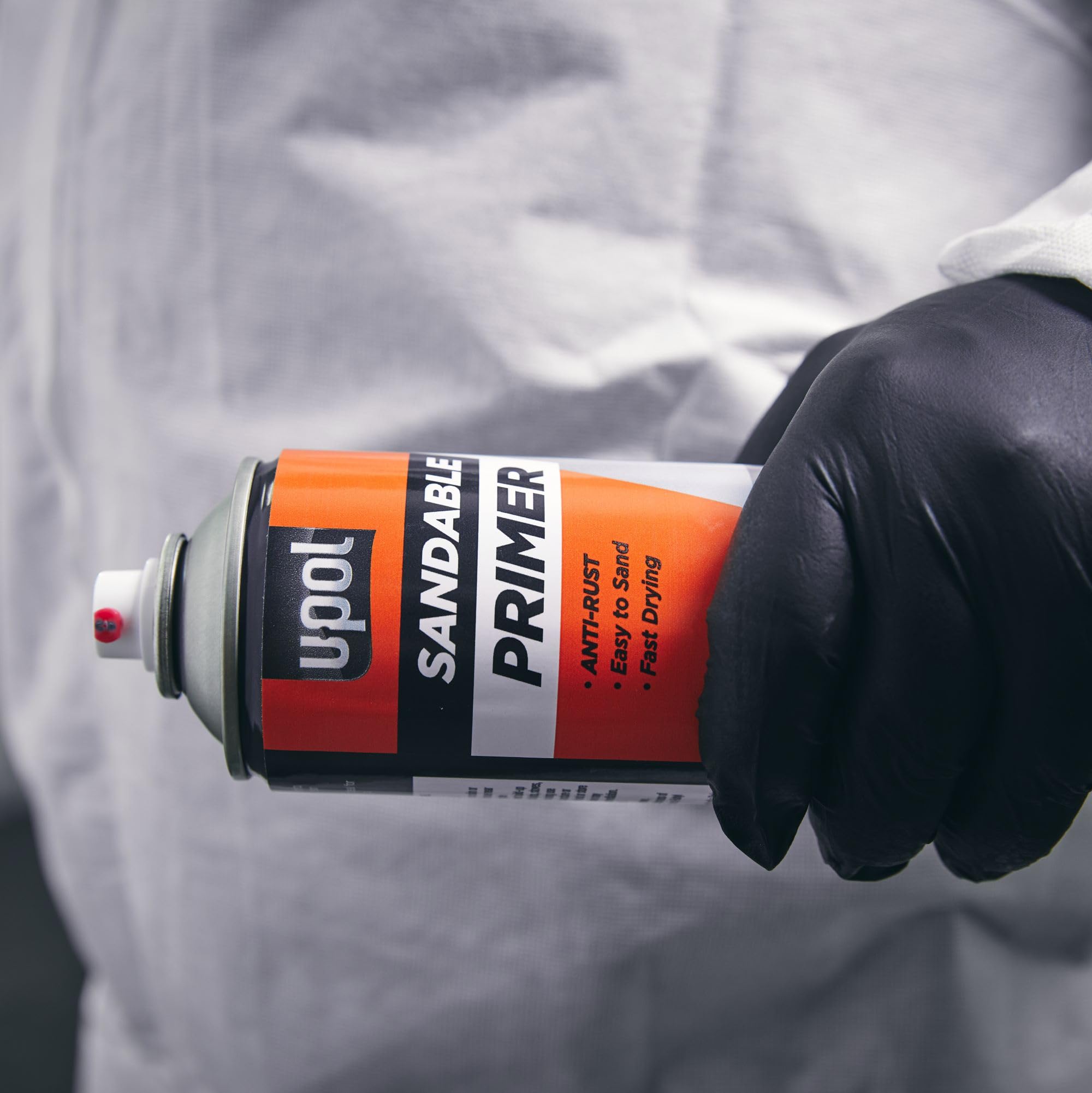 U-POL Sandable Primer, Fast-Drying, Durable & All-Purpose Primer Spray With Anti-Rust Technology, Black