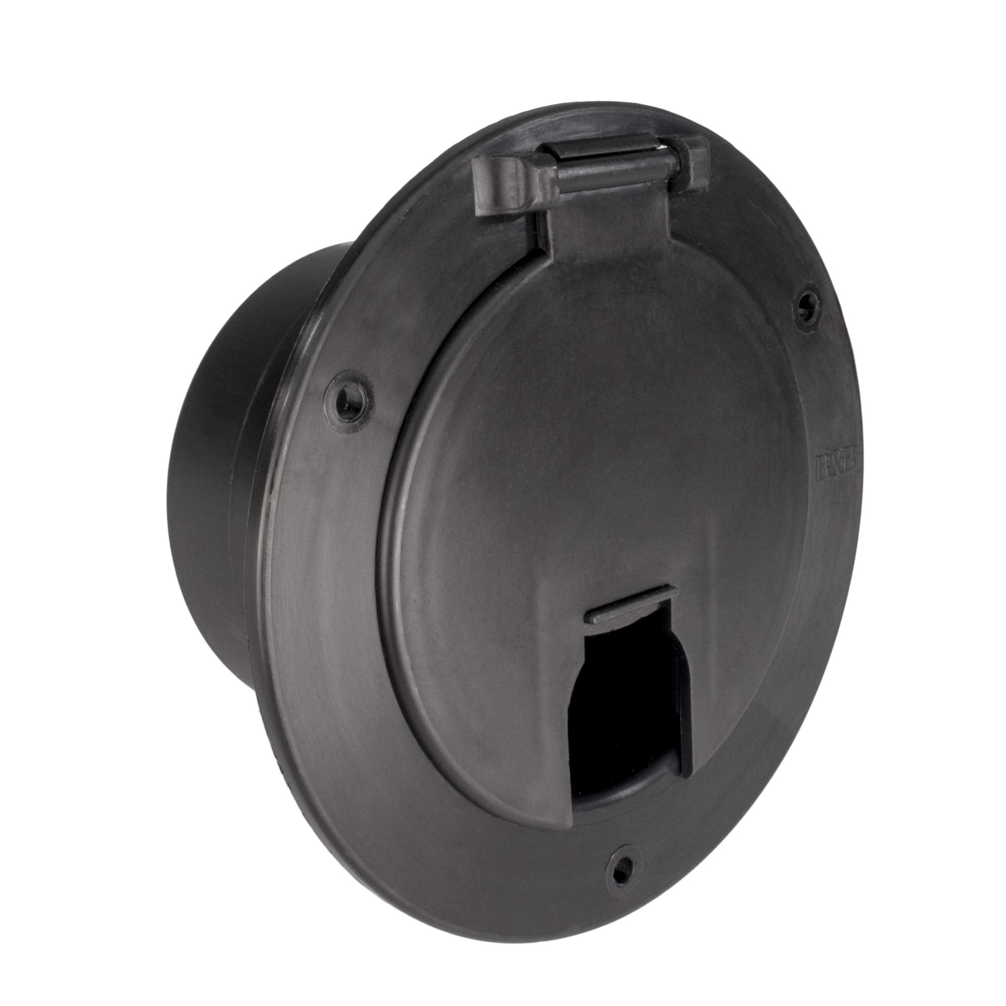 RecPro New RV camper Trailer Motorhome Power cord Hatchcover  Available in Black or White  Made in America (Black)