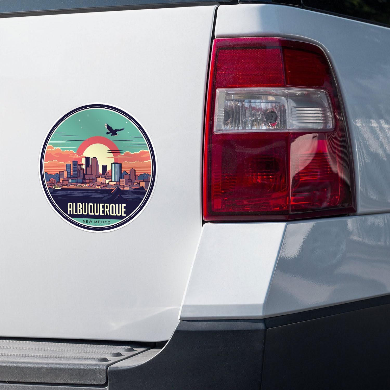 Albuquerque City Sticker - Waterproof Vinyl Decal for Car Bumper, Laptop, Water Bottle, Wall, and Window, Size - 3'' Longer Side