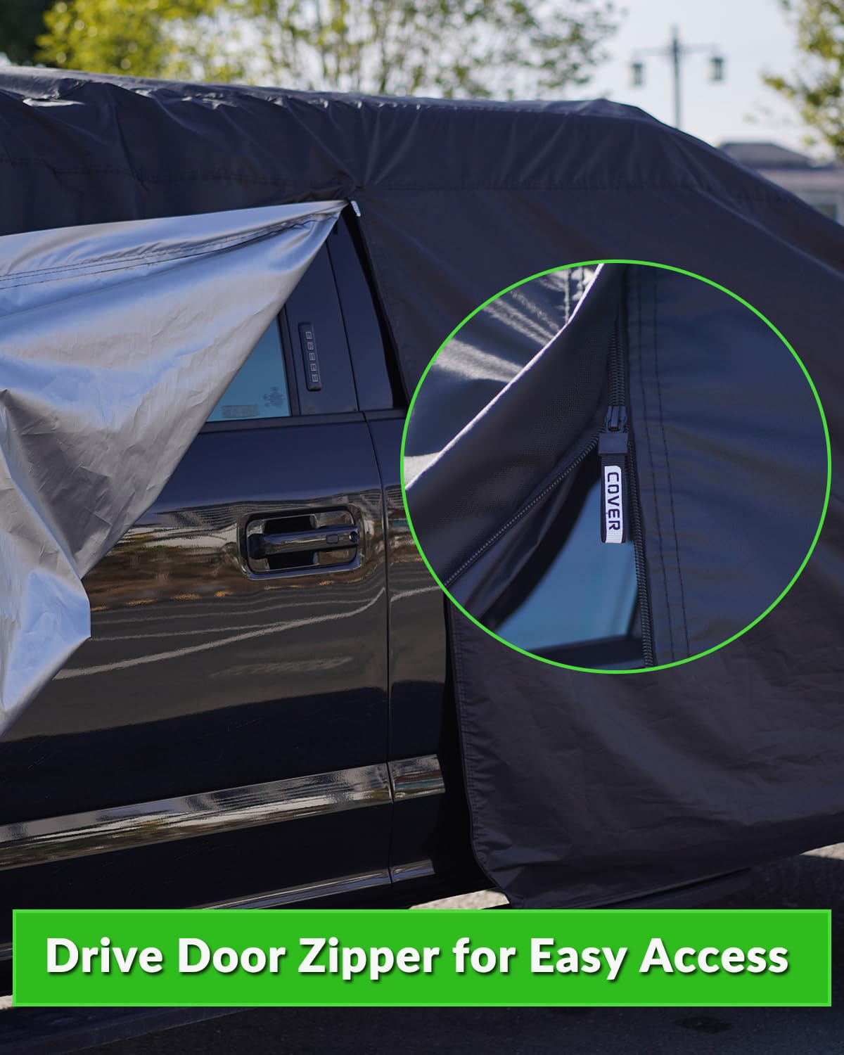 Morhept Pickup Truck Cover Waterproof All Weather, Outdoor Indoor Truck Protection Cover For Ford F150 / Chevy Silverado/Dodge R