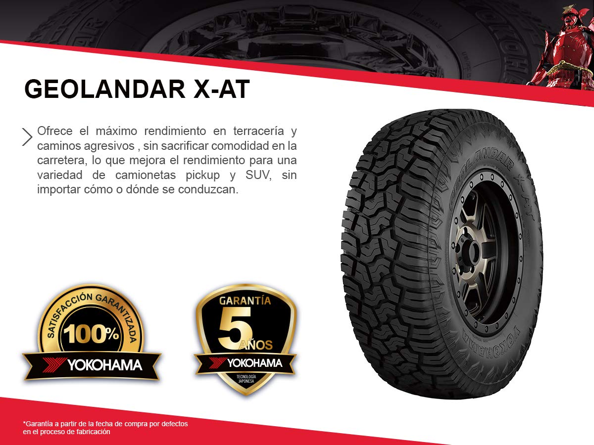 Yokohama Geolandar X-AT All-Terrain Tire LT285/75R18 129/126Q E - Durable Rubber Construction
