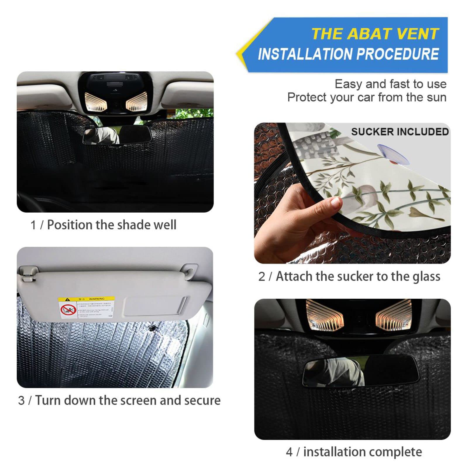 Oarencol Mushrooms Car Windshield Sun Shade Vintage Flower Leaves Foldable Uv Ray Sun Visor Protector Sunshade To Keep Your Vehi