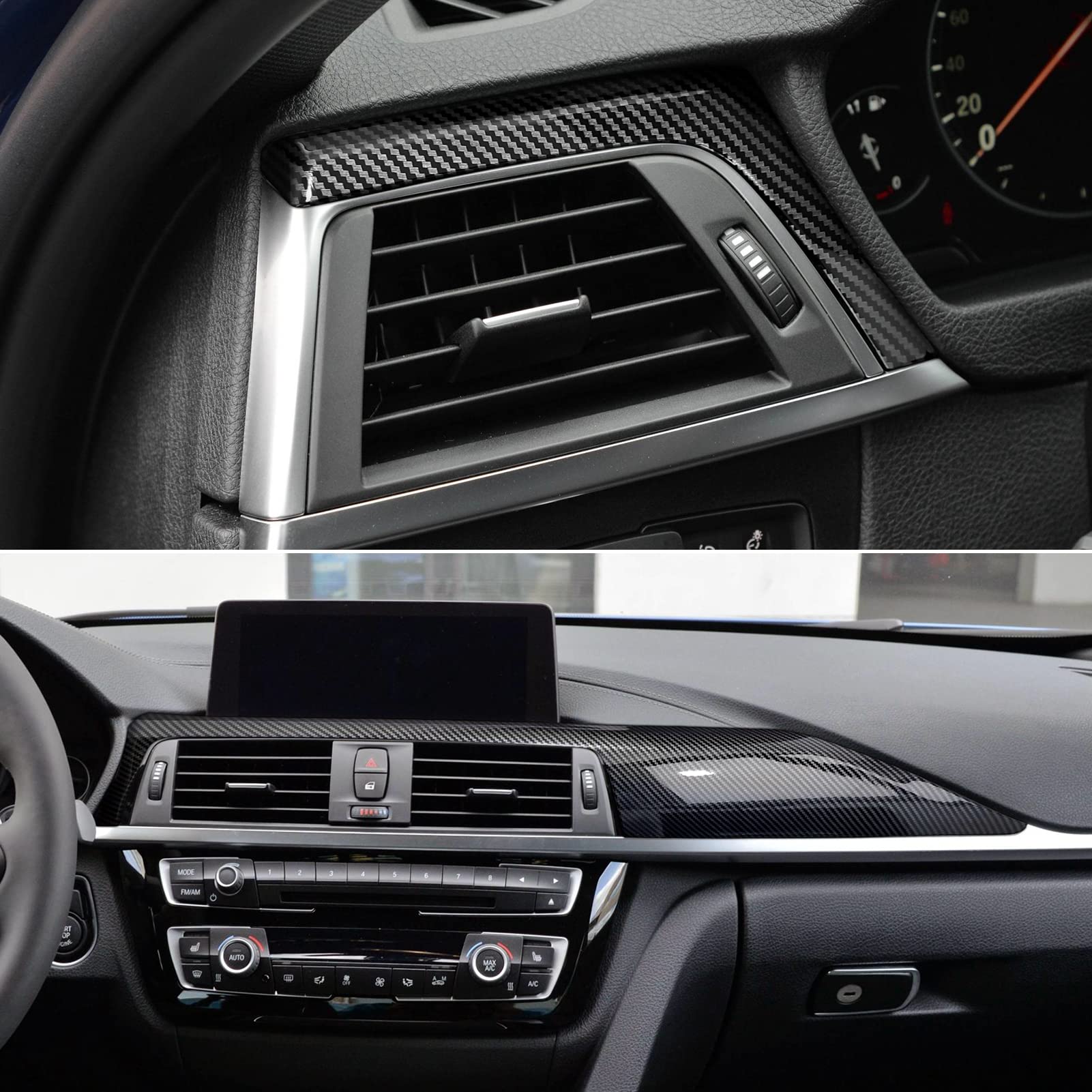 Car Dashboard Cover Panel Sticker Carbon Color Abs Decal Trim Fits For Bmw 3 4 Series F30 F31 F34 3Gt F32 F33 F36 Accessories