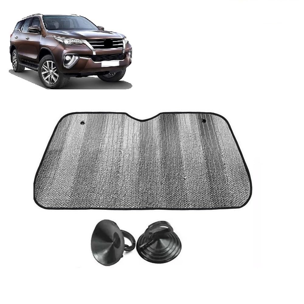 Car Windshield Sun Shade UV Rays Protector Silver Sunshade Solar Reflective Suitable for Fortuner
