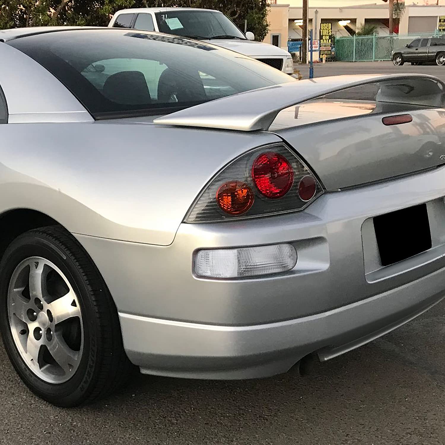SPEC-D TUNING Clear Rear Bumper Lights for 2000-2005 Mitsubishi Eclipse - Chrome Housing, L+R Pair