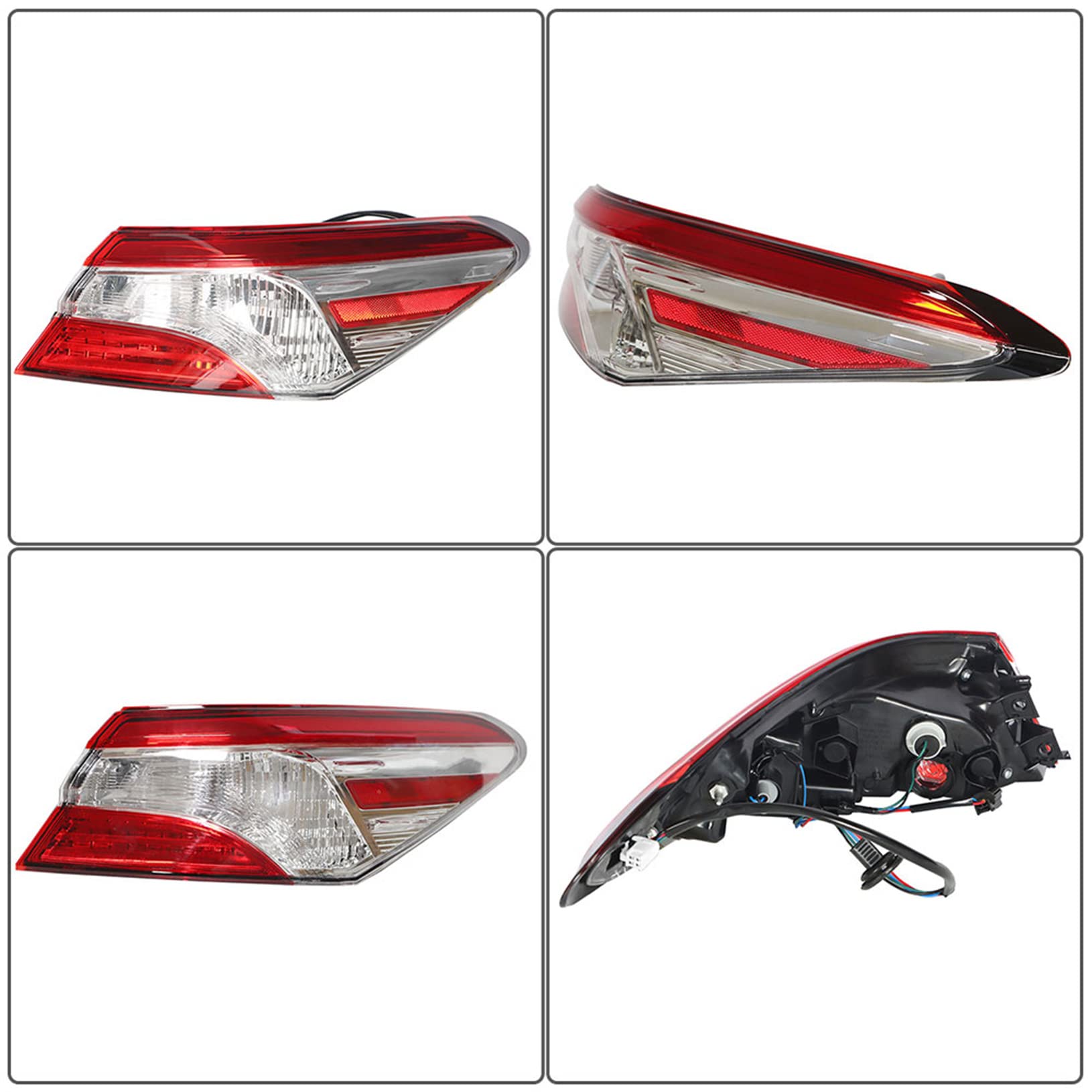 LABLT Tail Lights Cover for 2018-2020 Toyota Camry, Right Side Brake Lamp Replacement, OEM Part 8155006720