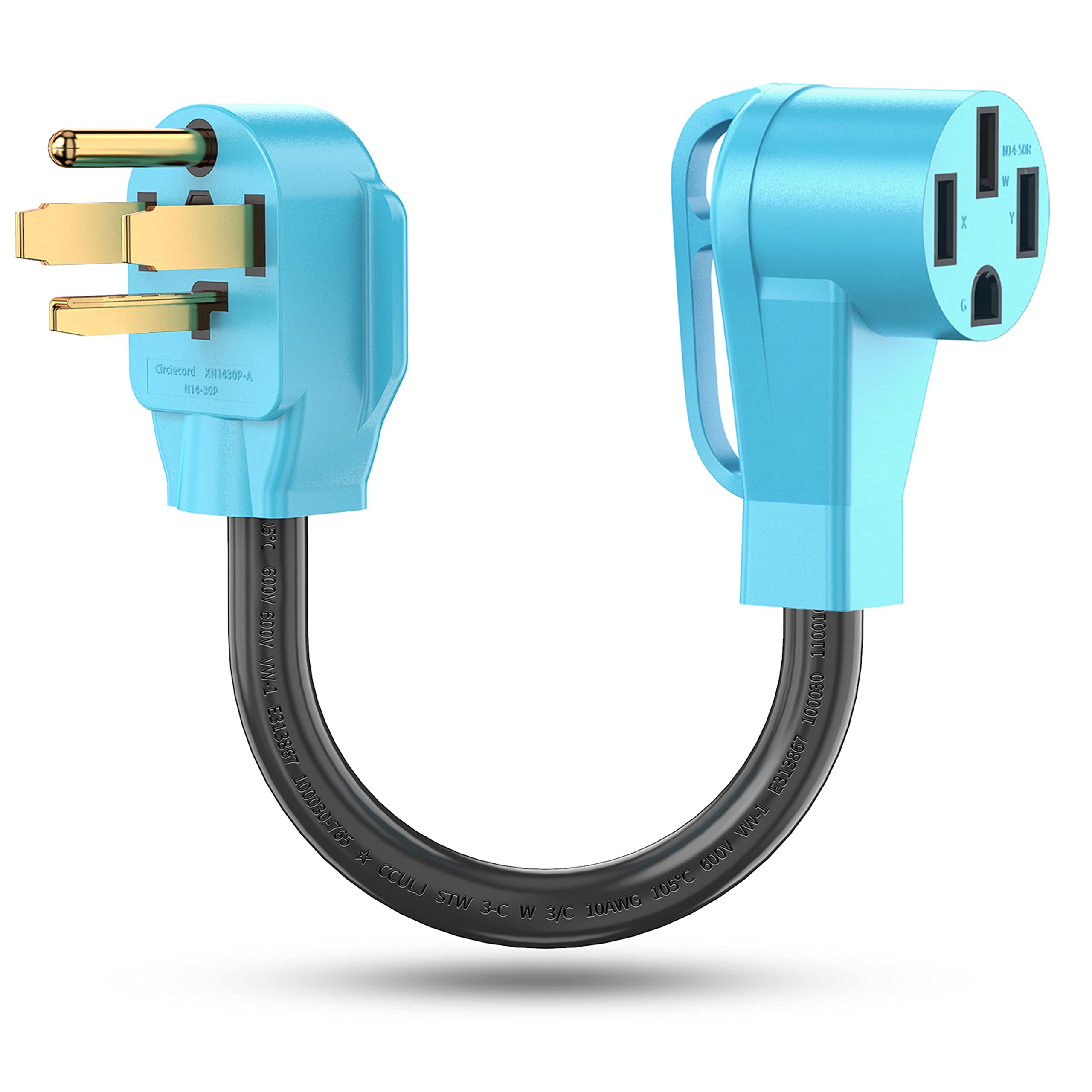 Circlecord Nema 14-30P To 14-50R Ev Charger Adapter Cord Compatible With Ev, 30 Amp Dryer To 50 Amp Ev For Level 2 Charging