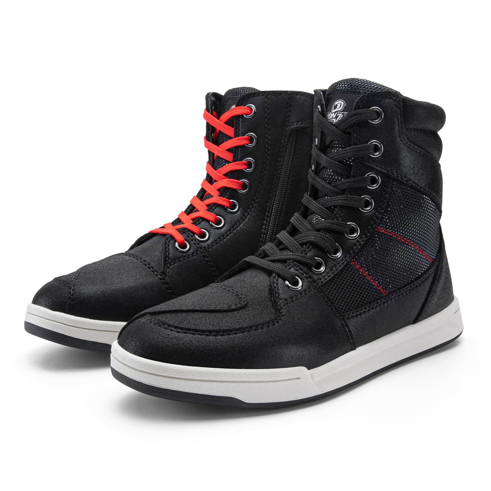 Borleni Motorcycle Riding Shoes Road Street Motocross Protective Boots For Men, Casual Breathable Powersports Shoes