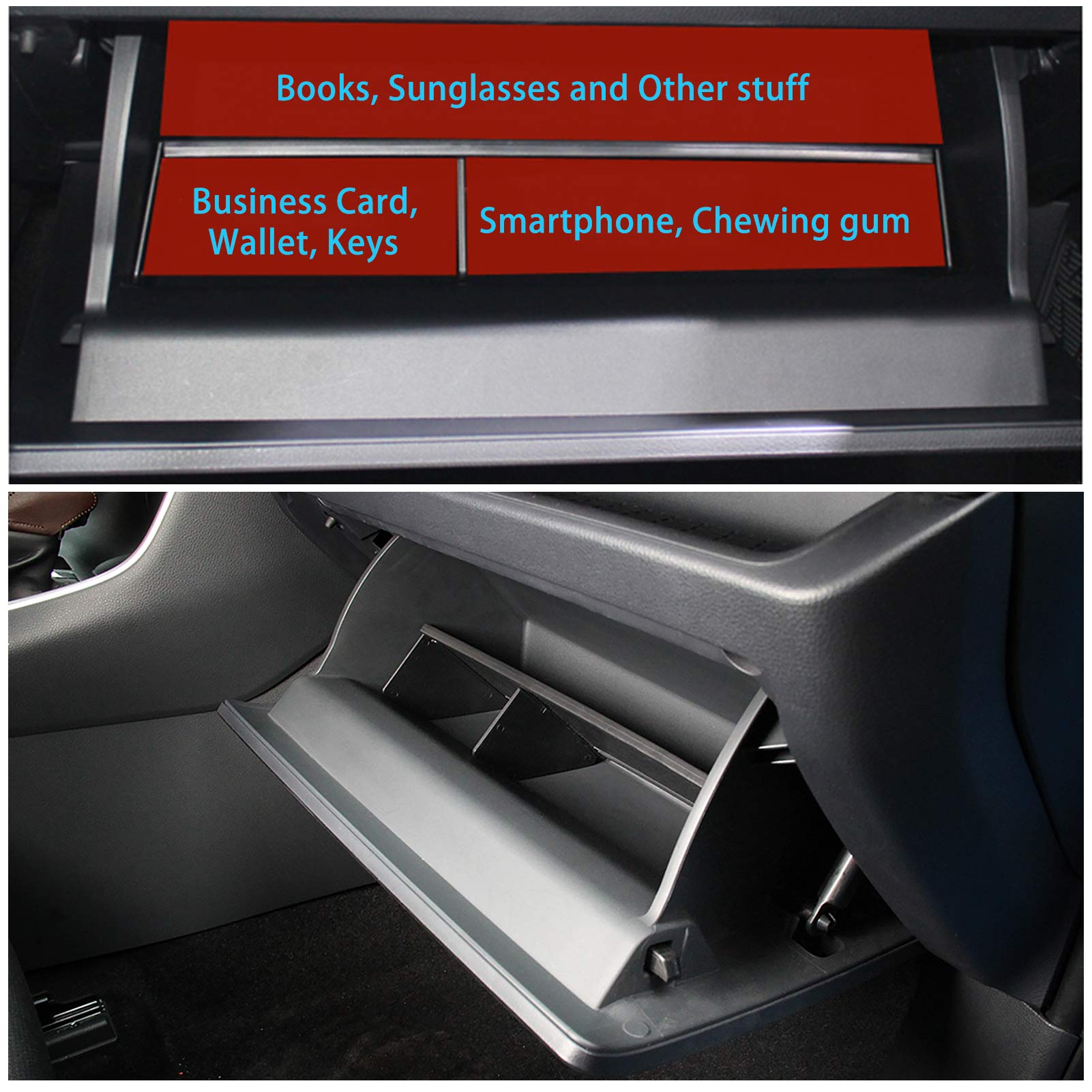 Jaronx Center Console Organizer for Toyota RAV4 2019-2024 - Durable Storage Tray for Glove Box, Fits RAV4 Models