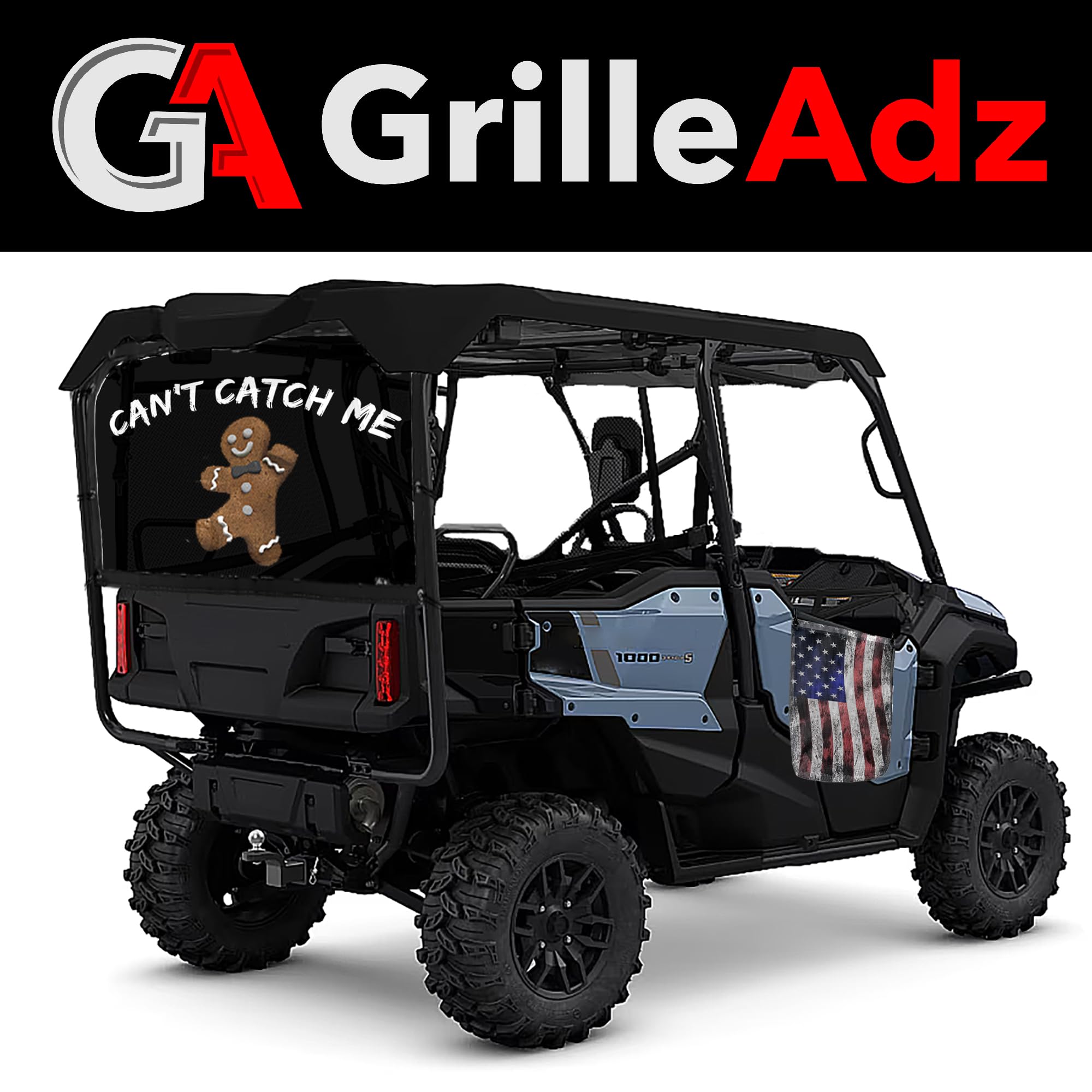 GrilleAdz Pioneer 1000-5 Rear Mesh Dust Screen - Black, Durable Mesh Construction