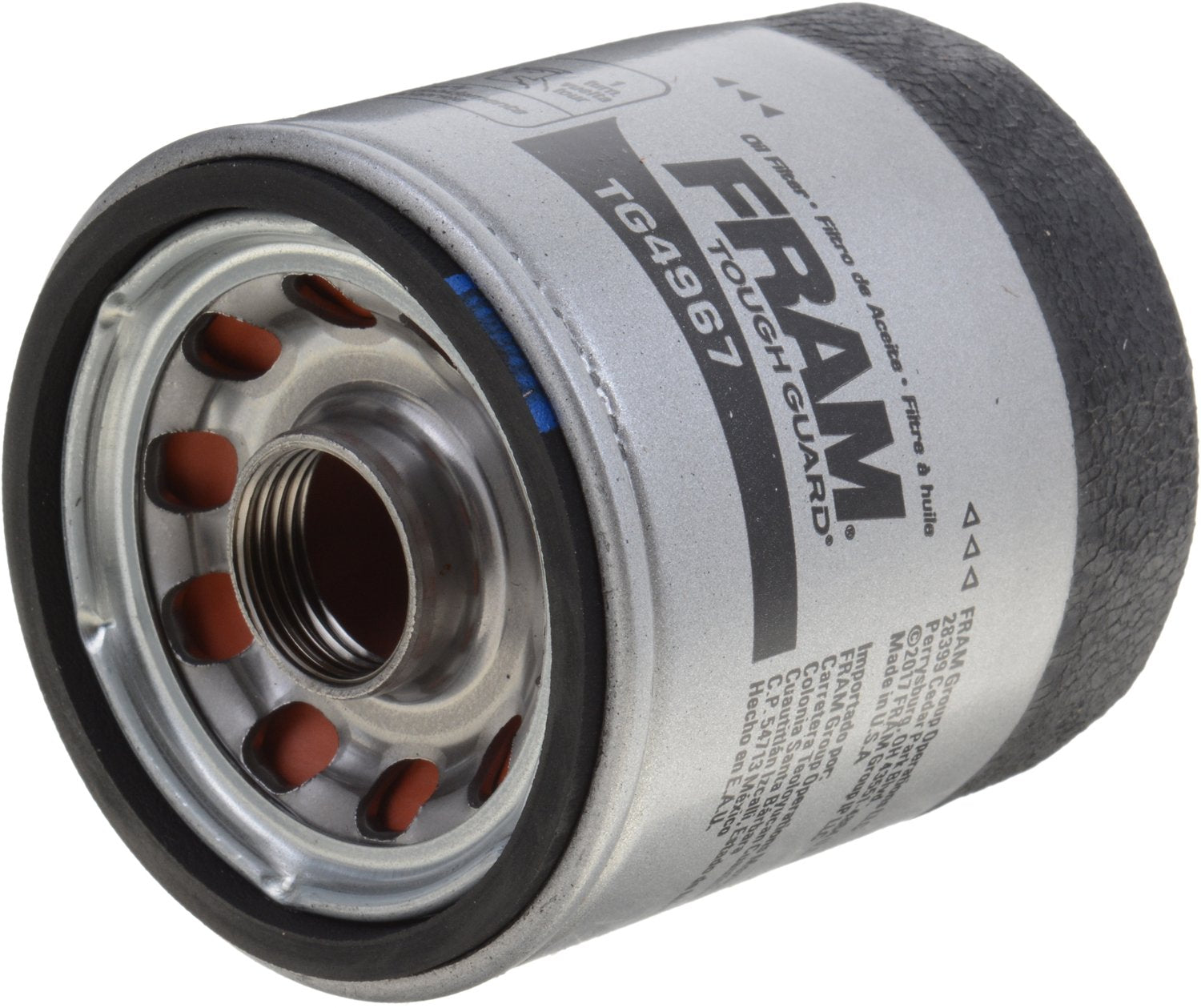 Fram Tough Guard Replacement Oil Filter Tg4967, Designed For Interval Full-Flow Changes Lasting Up To 15K Miles