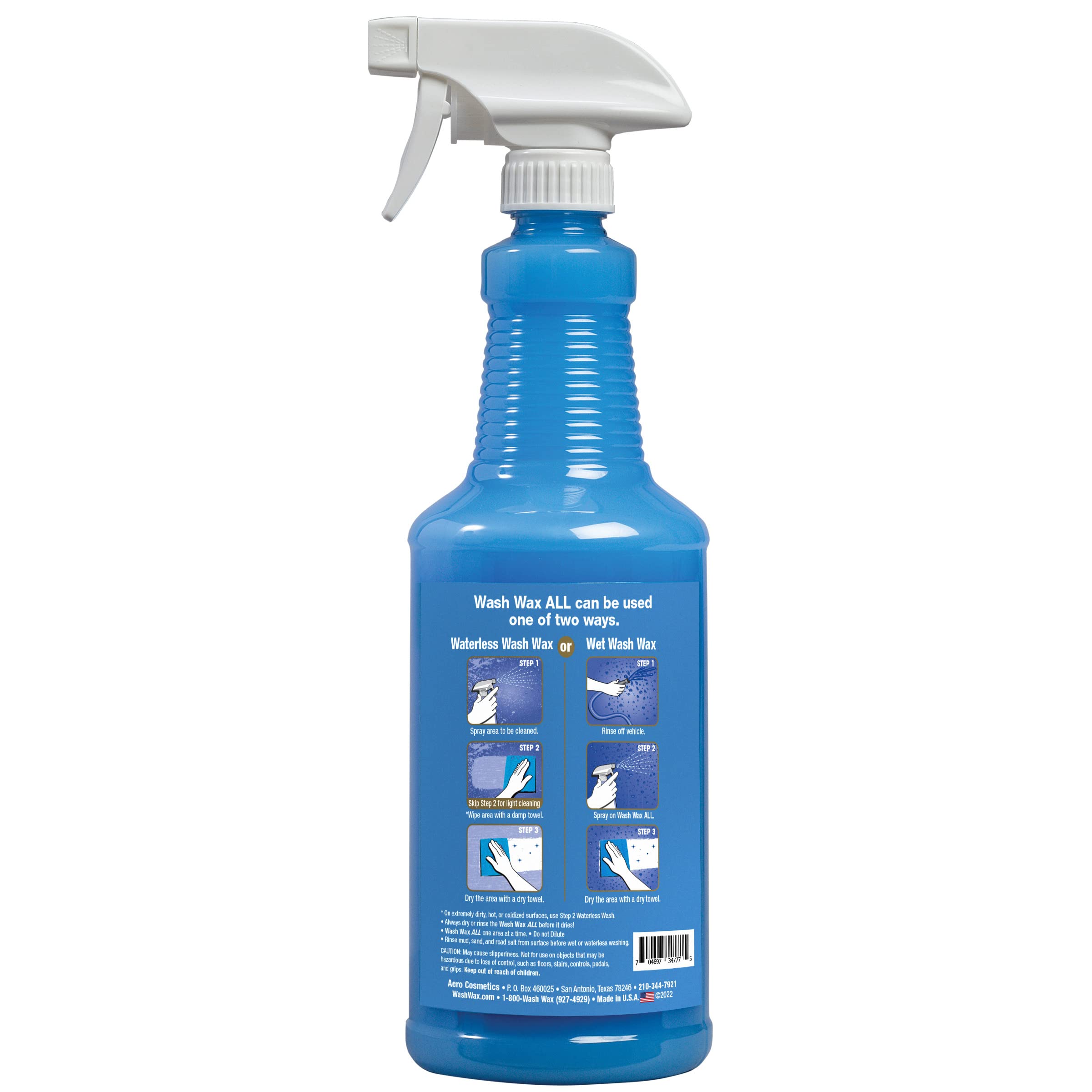 Wet Or Waterless Car Wash Wax Kit 32 Fl. Oz, Uv Protection. Cleans, Protects, And Shines. Aircraft Quality Just Spray On And Wip