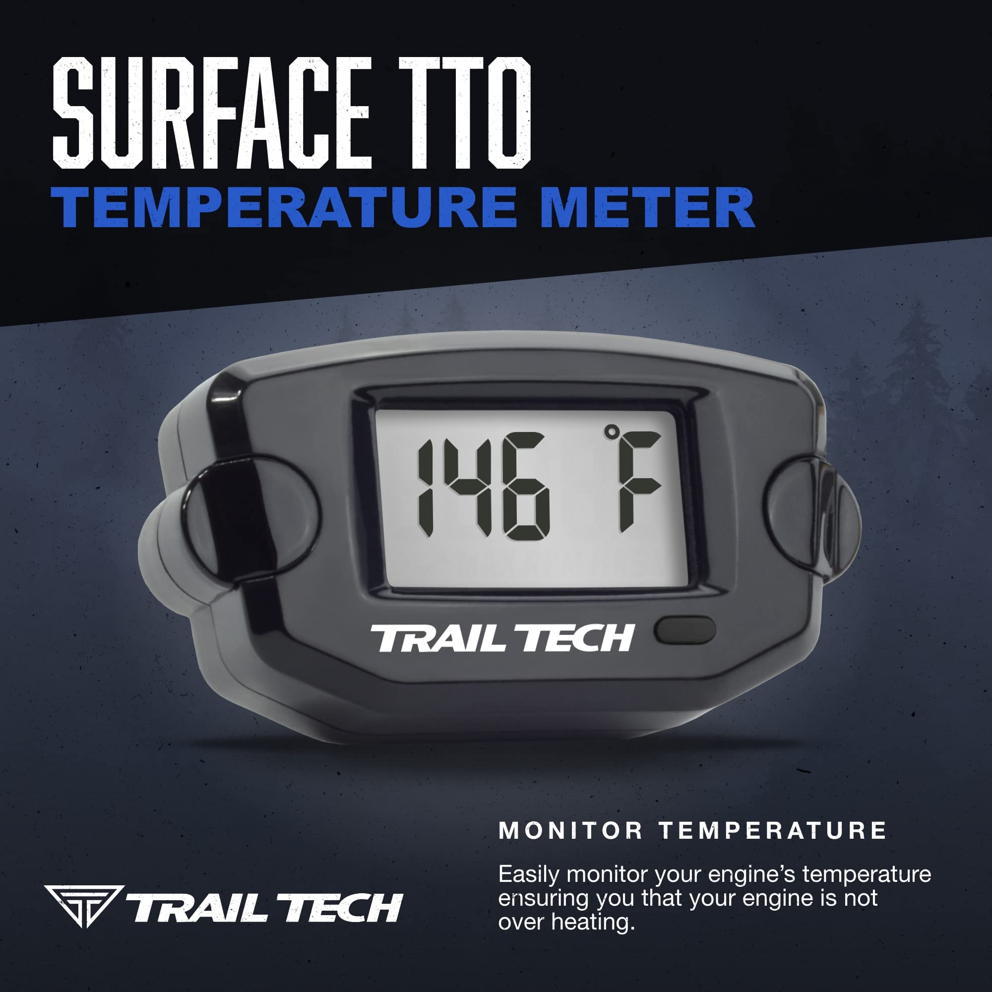 Trail Tech 742-Et1 Tto Temperature Digital Gauge 10Mm Cht Spark Plug Sensor